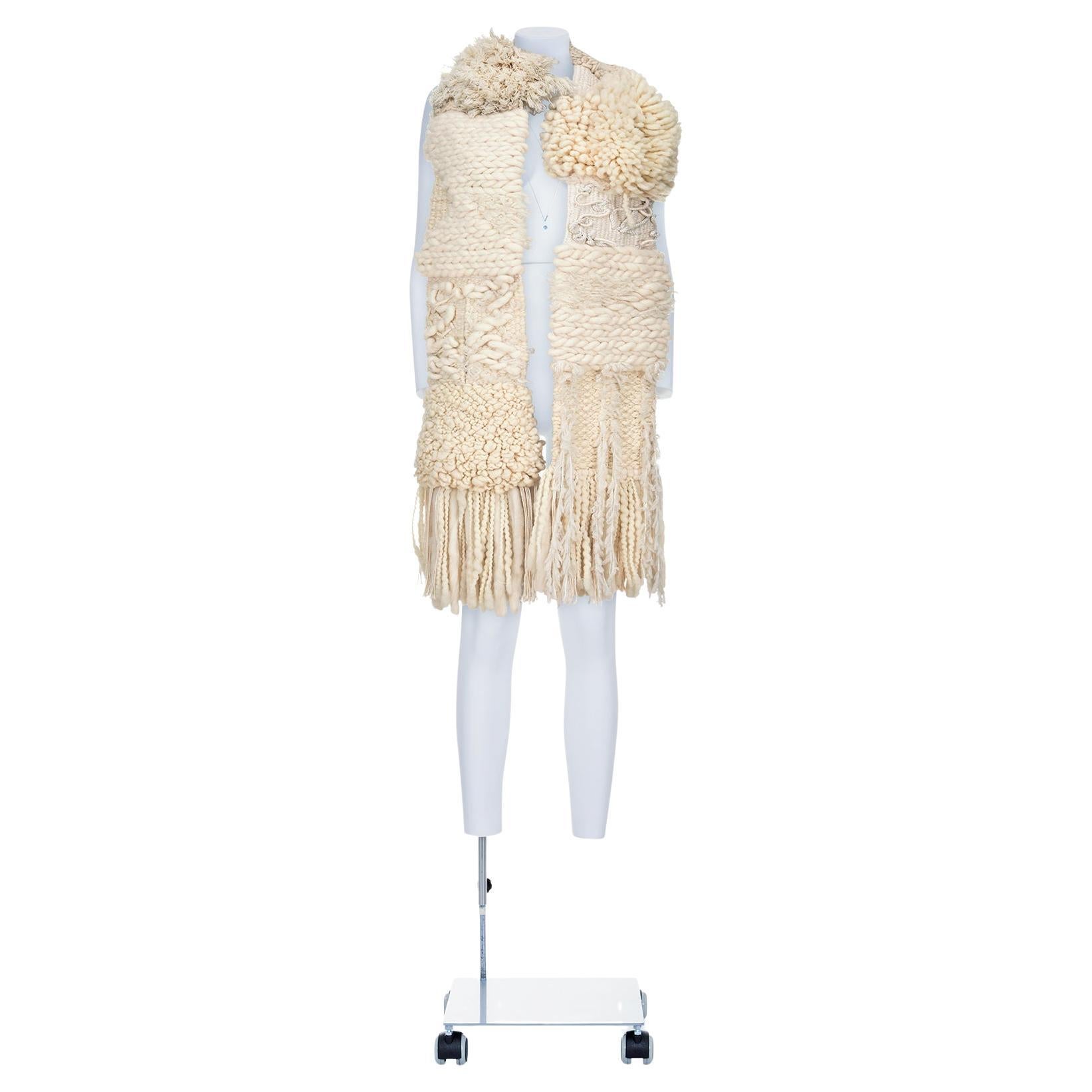 BALENCIAGA BY NICOLAS GHESQUIÈRE FW 02 Rare long scarf stole For Sale