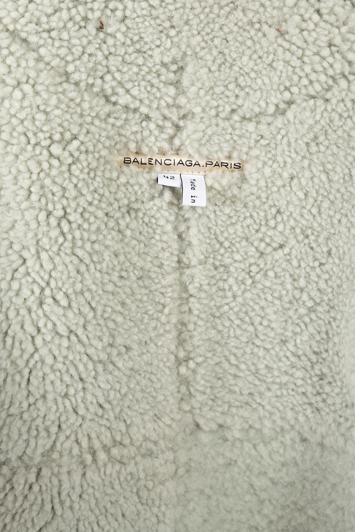 Femenino o masculino BALENCIAGA BY NICOLAS GHESQUIÈRE FW 03 Chaqueta de aviador de shearling, icónica y poco común en venta