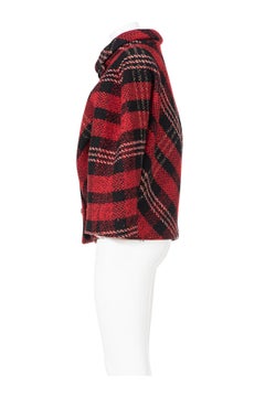 BALENCIAGA BY NICOLAS GHESQUIÈRE FW 06 Iconic and rare tartan cropped coat