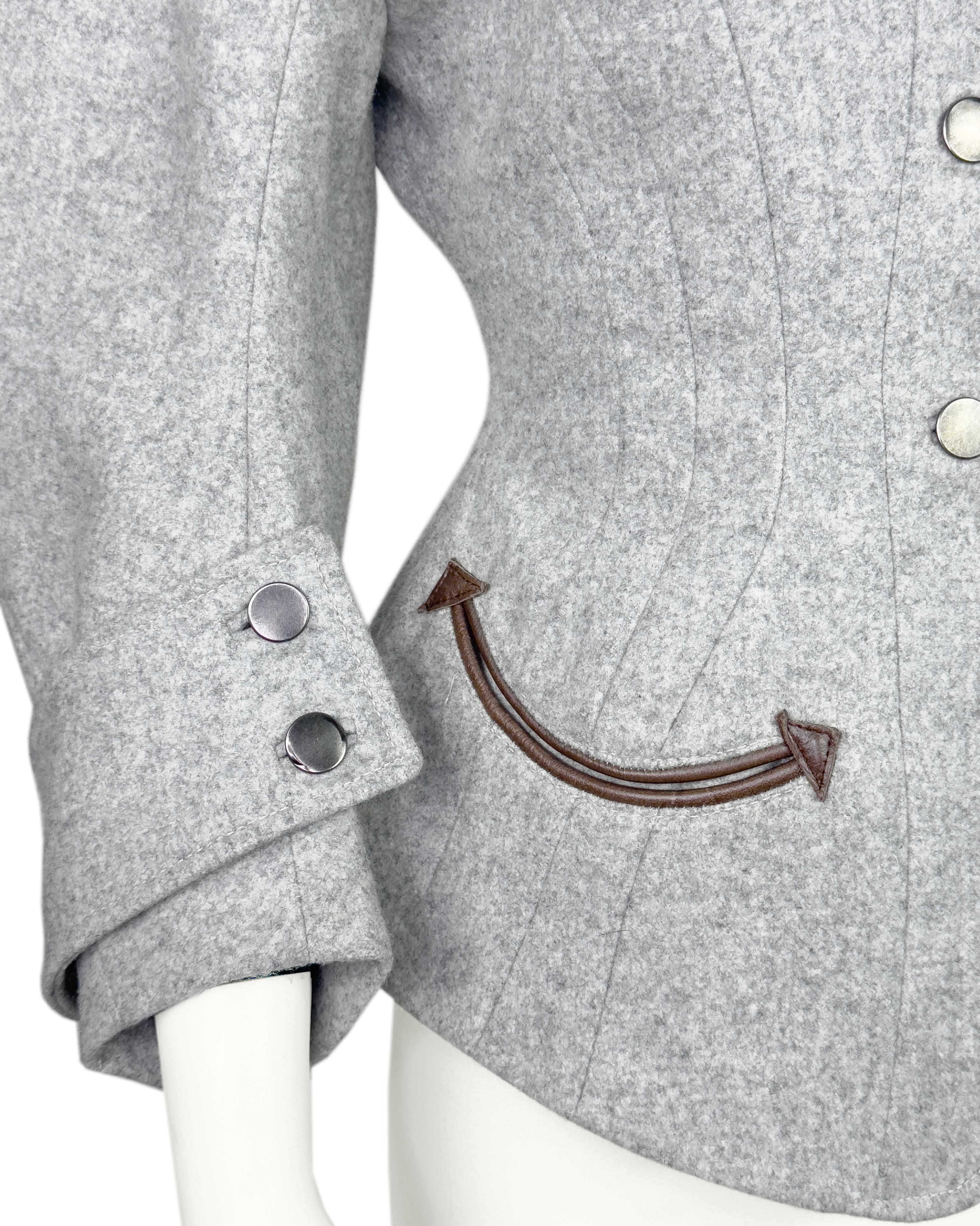 Women's Balenciaga by Nicolas Ghesquière FW 2003 Western Inspired Hourglass Shape Jacket