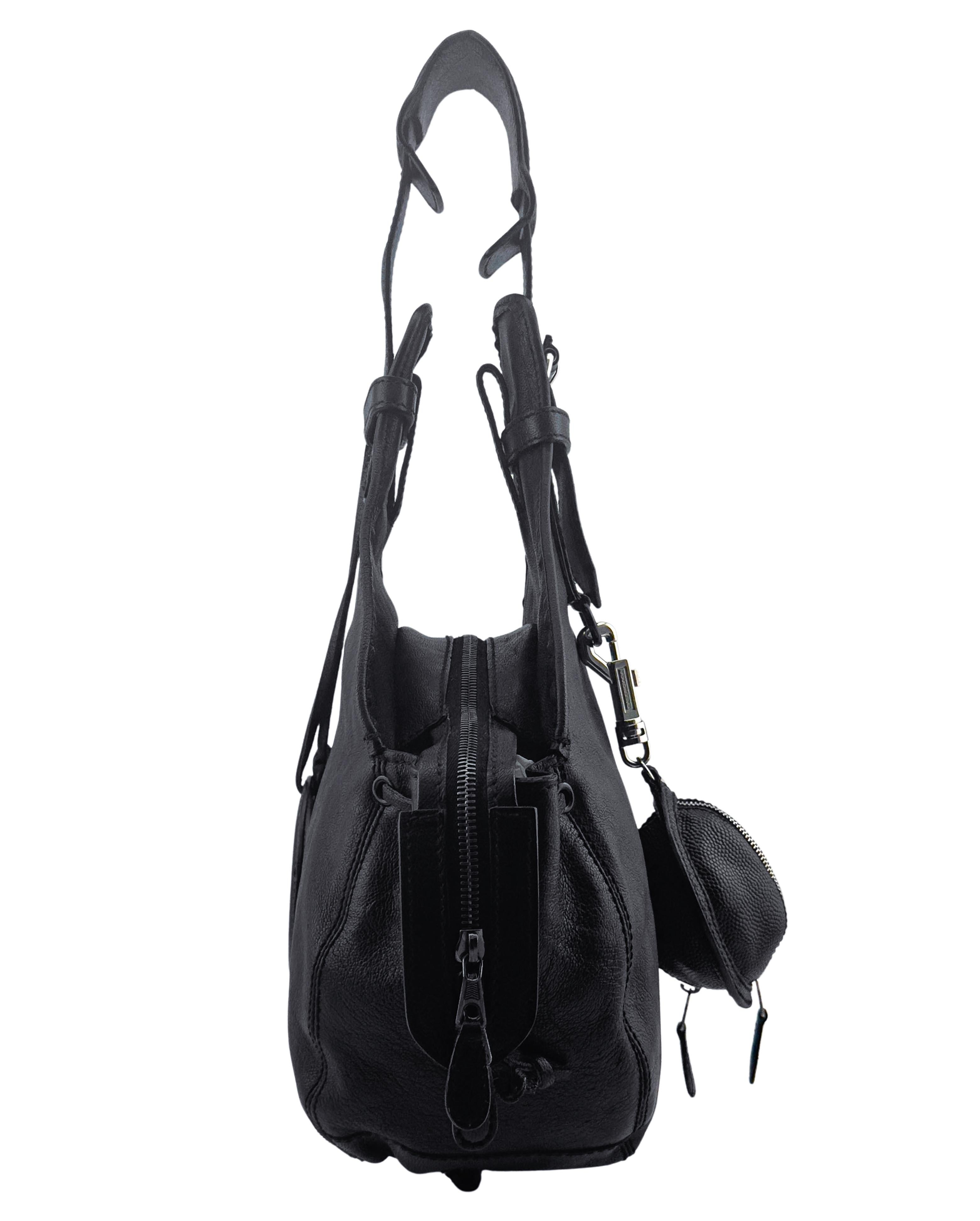 Femenino o masculino Balenciaga by Nicolas Ghesquière FW 2004 Bolso Casco Aviador Negro