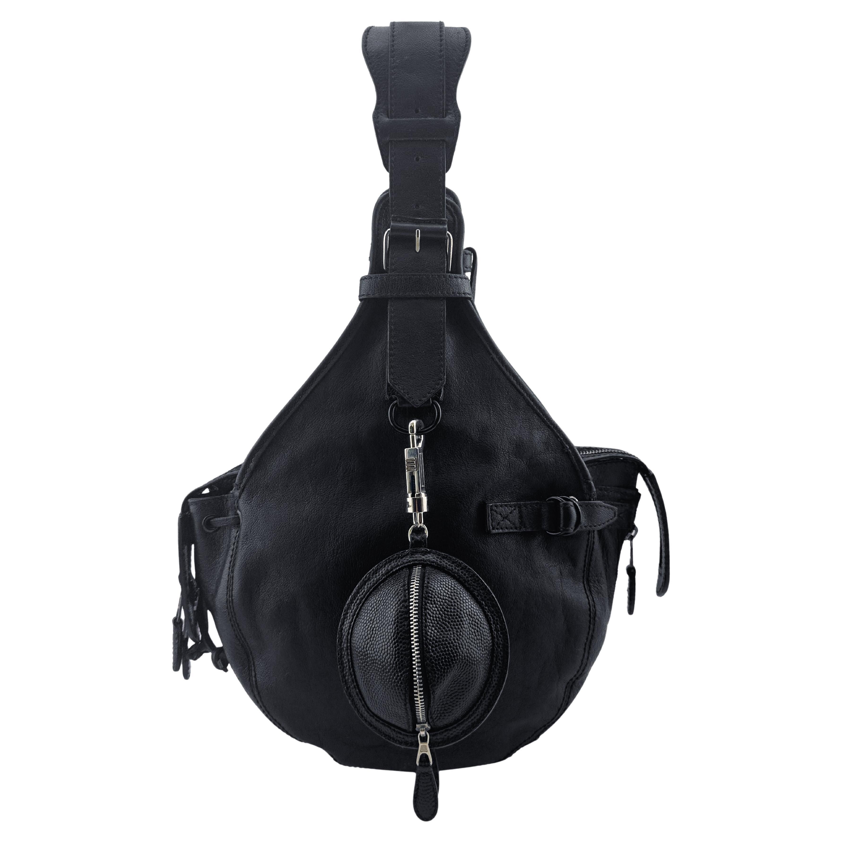 Balenciaga by Nicolas Ghesquière FW 2004 Bolso Casco Aviador Negro