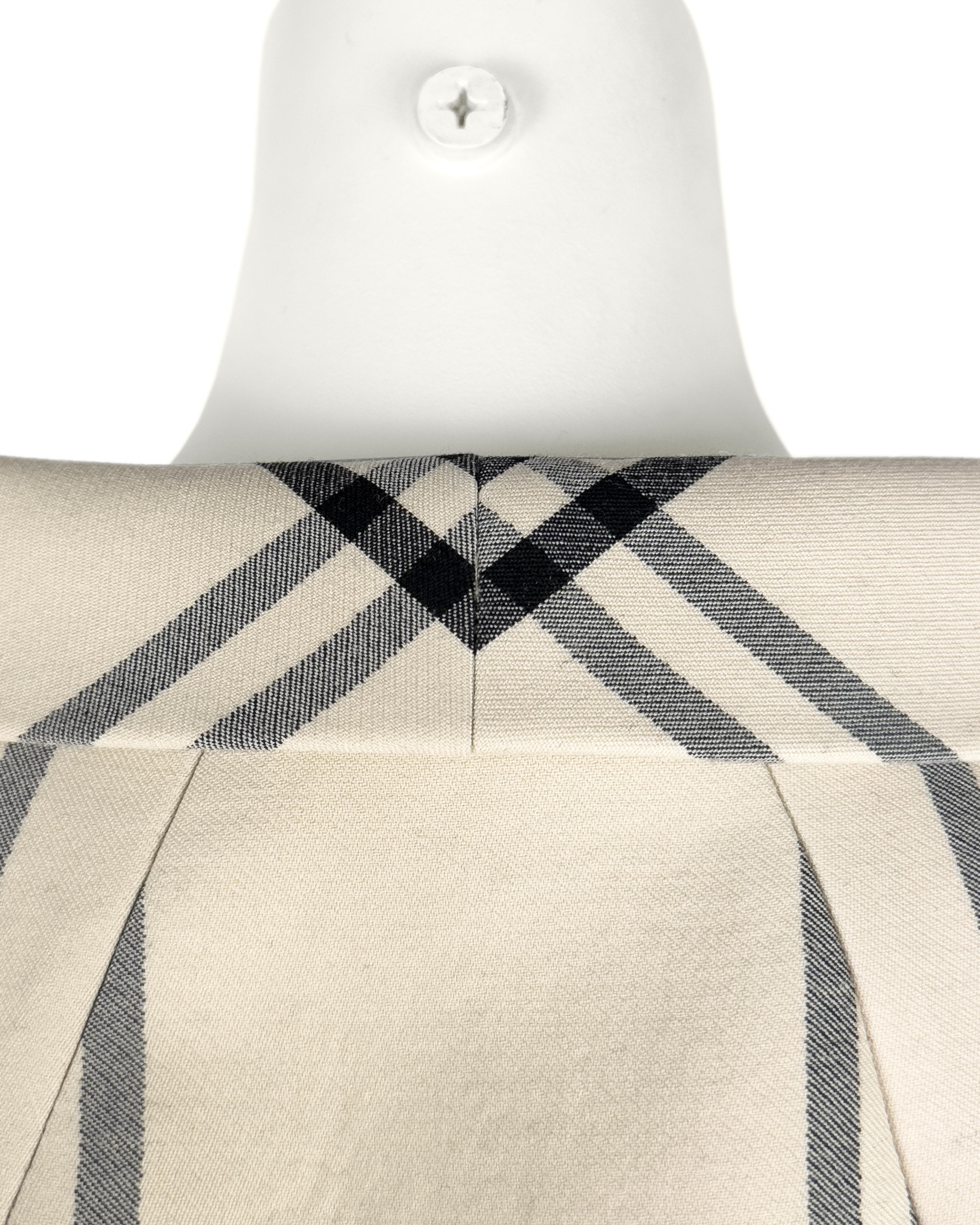 Balenciaga by Nicolas Ghesquière FW 2006 Runway Combinaison veste et jupe en laine à carreaux en vente 4