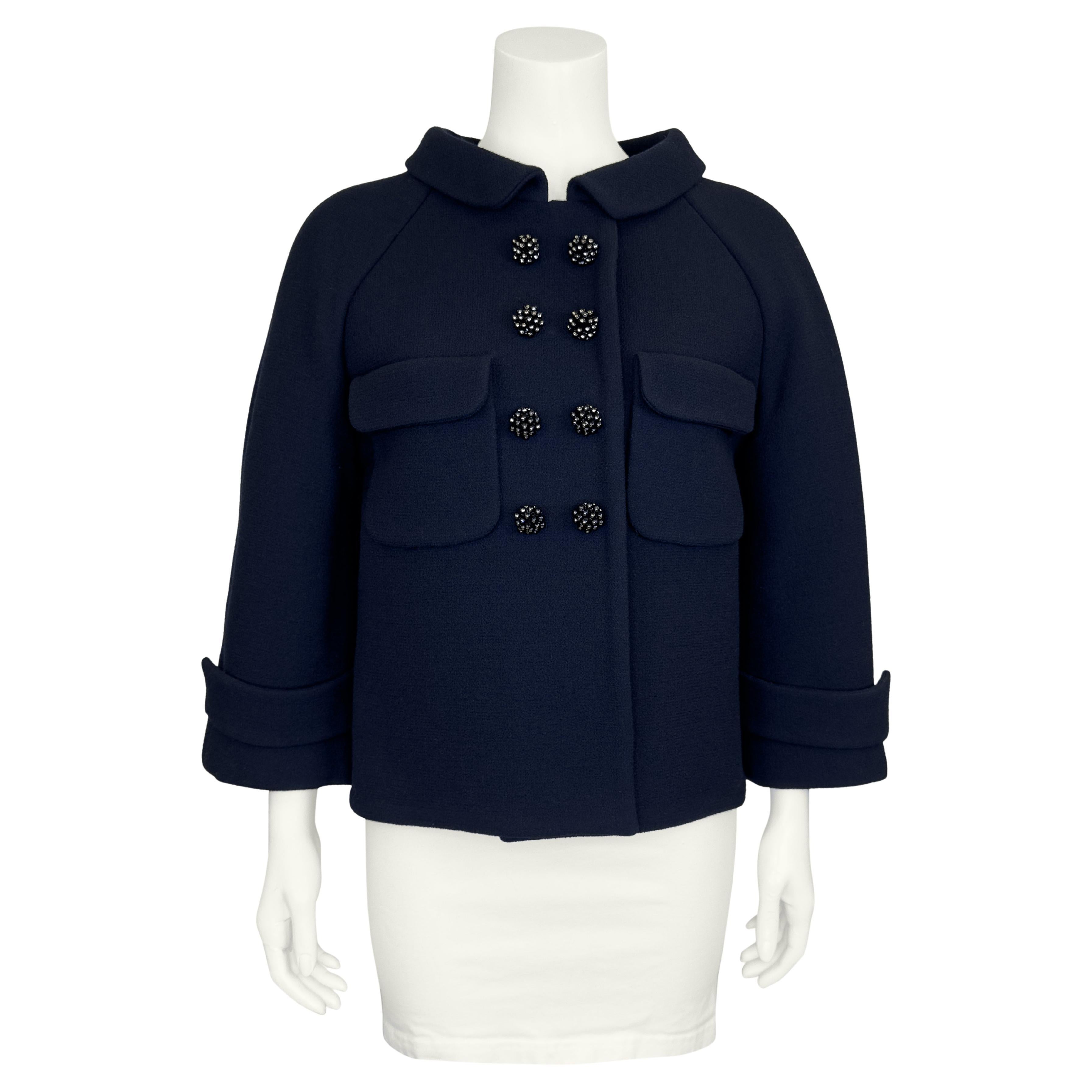 Balenciaga by Nicolas Ghesquière FW 2006 Pasarela Chaqueta de lana con botones joya