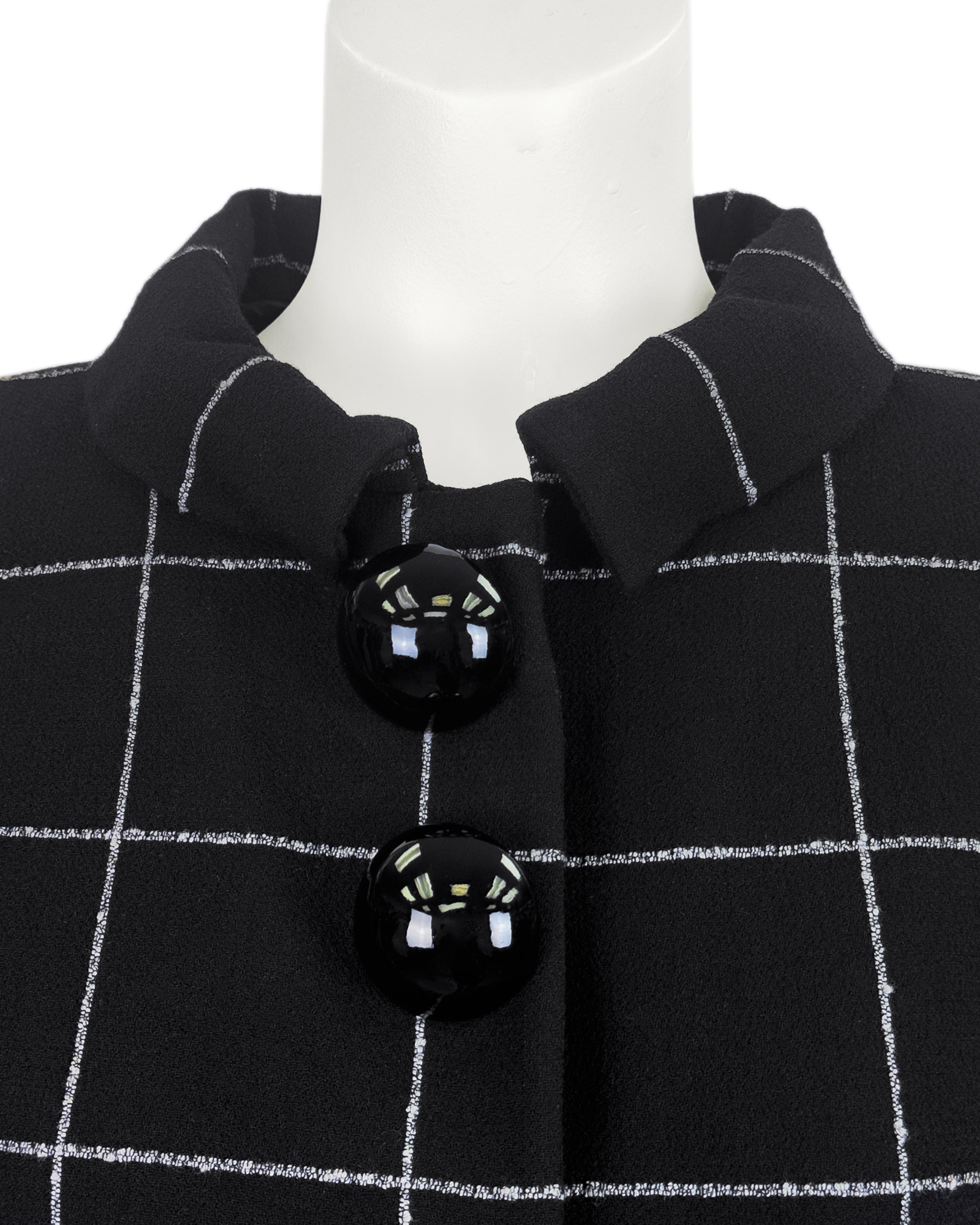 Balenciaga by Nicolas Ghesquière FW 2006 Windowpane Wool Jacket & Skirt Ensemble 1