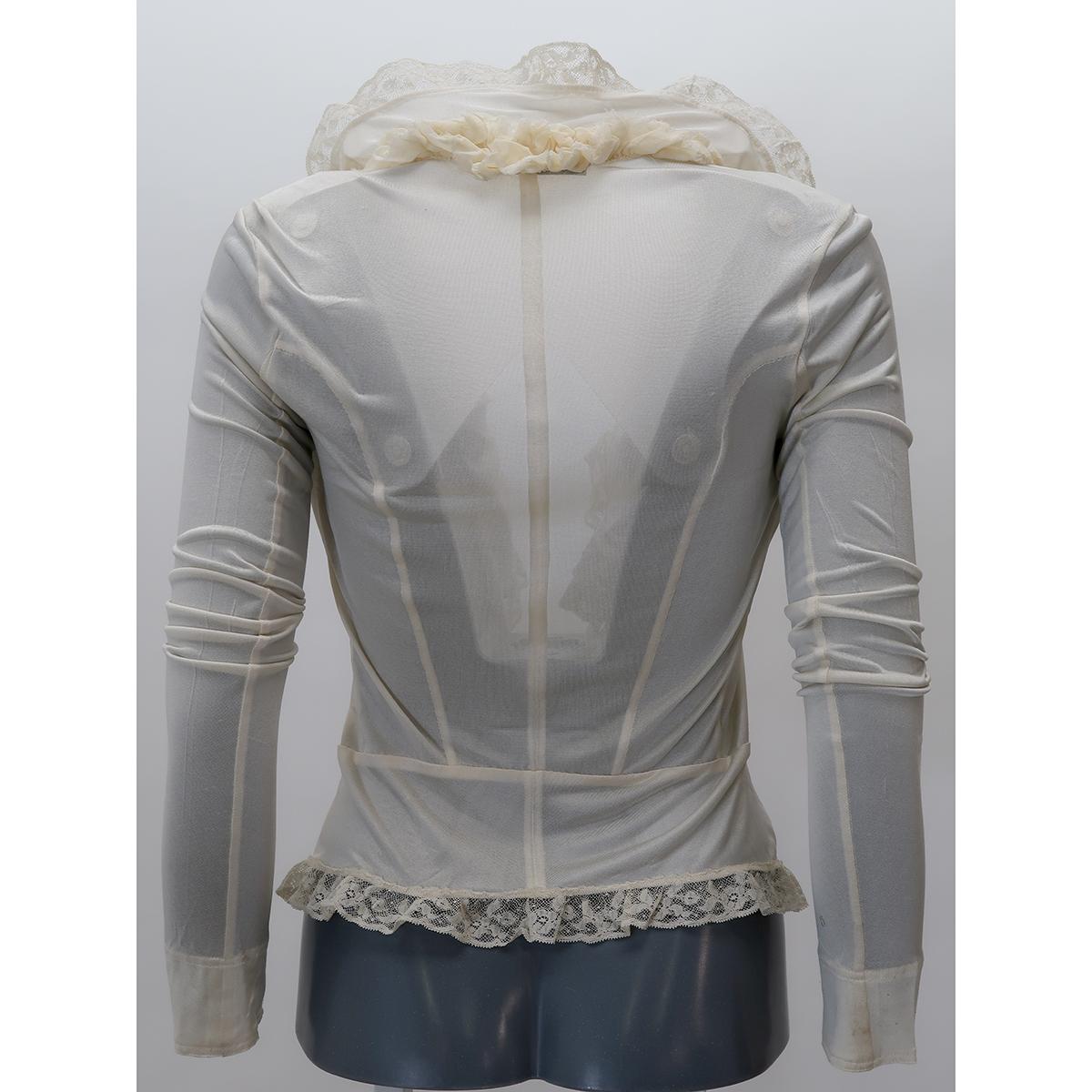 Balenciaga by Nicolas Ghesquière SS-2006 Silk Ruffle Top In Good Condition In Brussels, BE