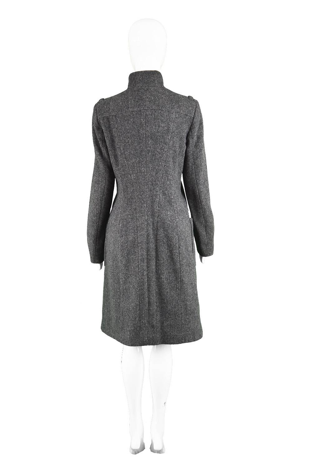 Balenciaga Nicolas Ghesquiere Gray Wool and Cashmere Military Style Coat, 2005 3