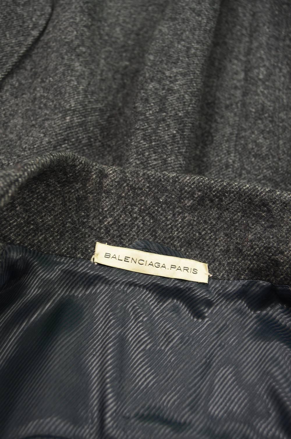 Balenciaga Nicolas Ghesquiere Gray Wool and Cashmere Military Style Coat, 2005 4