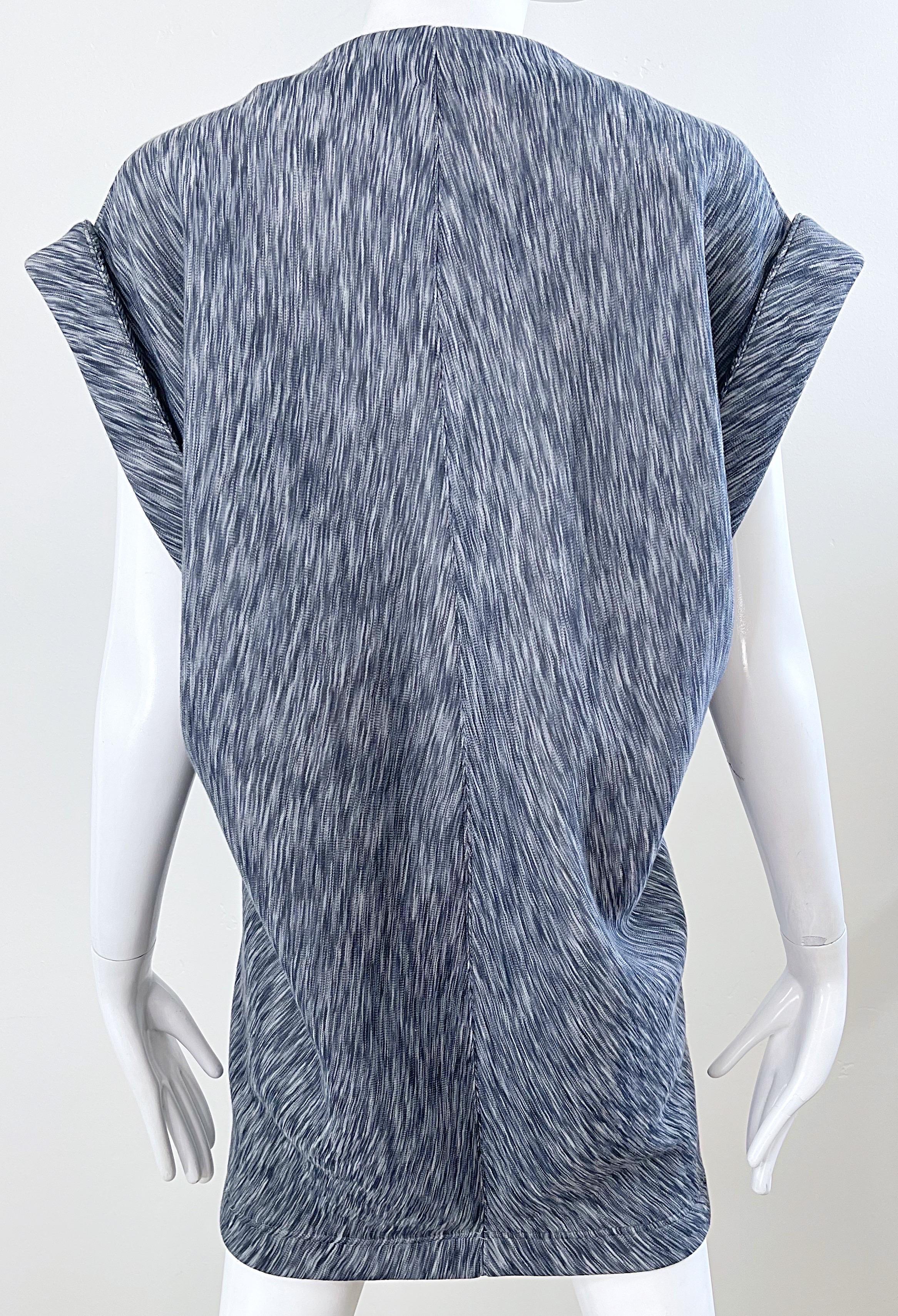 Gray Balenciaga by Nicolas Ghesquiere Heather Grey Size 40 / 10 Sweatshirt Mini Dress For Sale