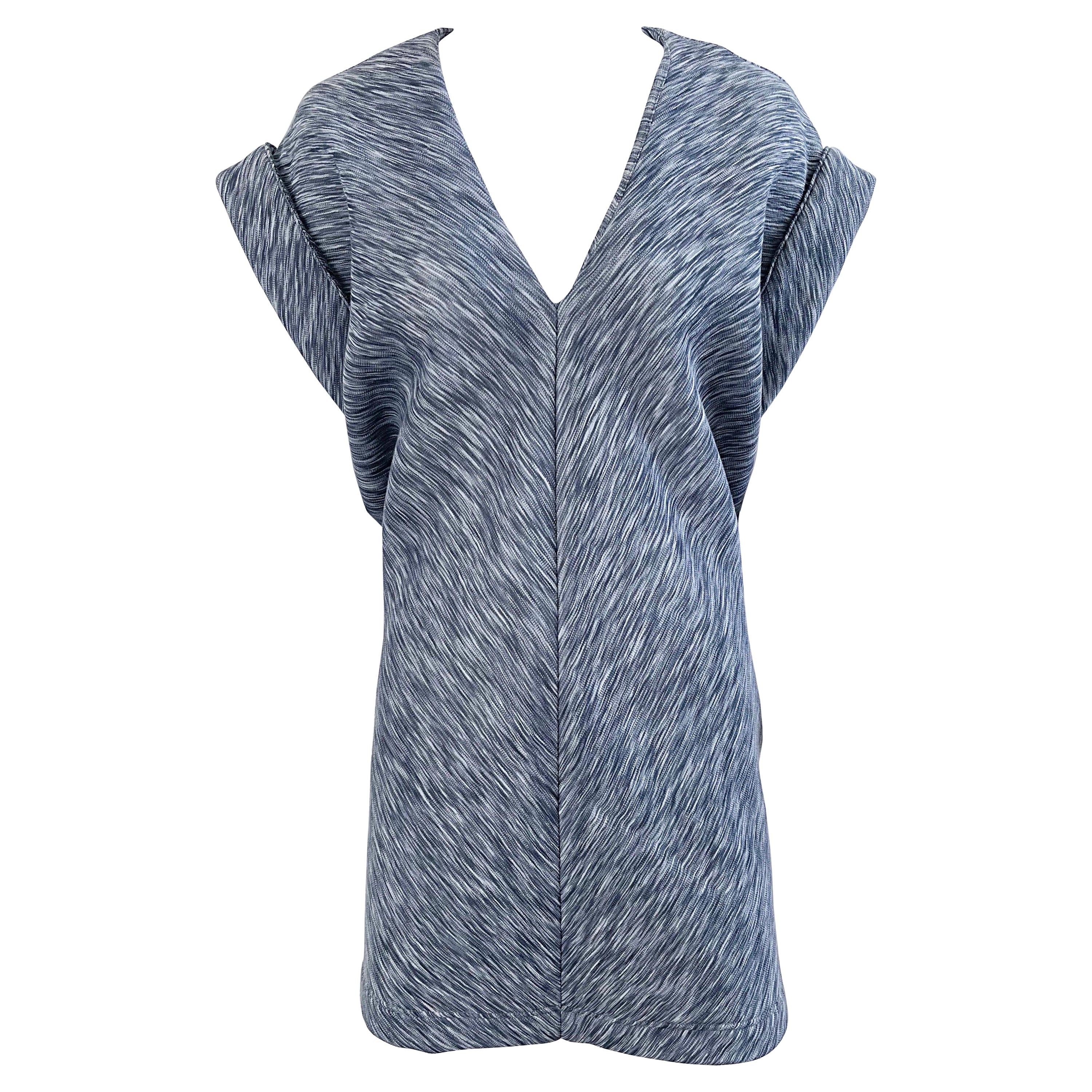 Balenciaga by Nicolas Ghesquiere - Mini-robe-pull gris chiné, taille 40/10