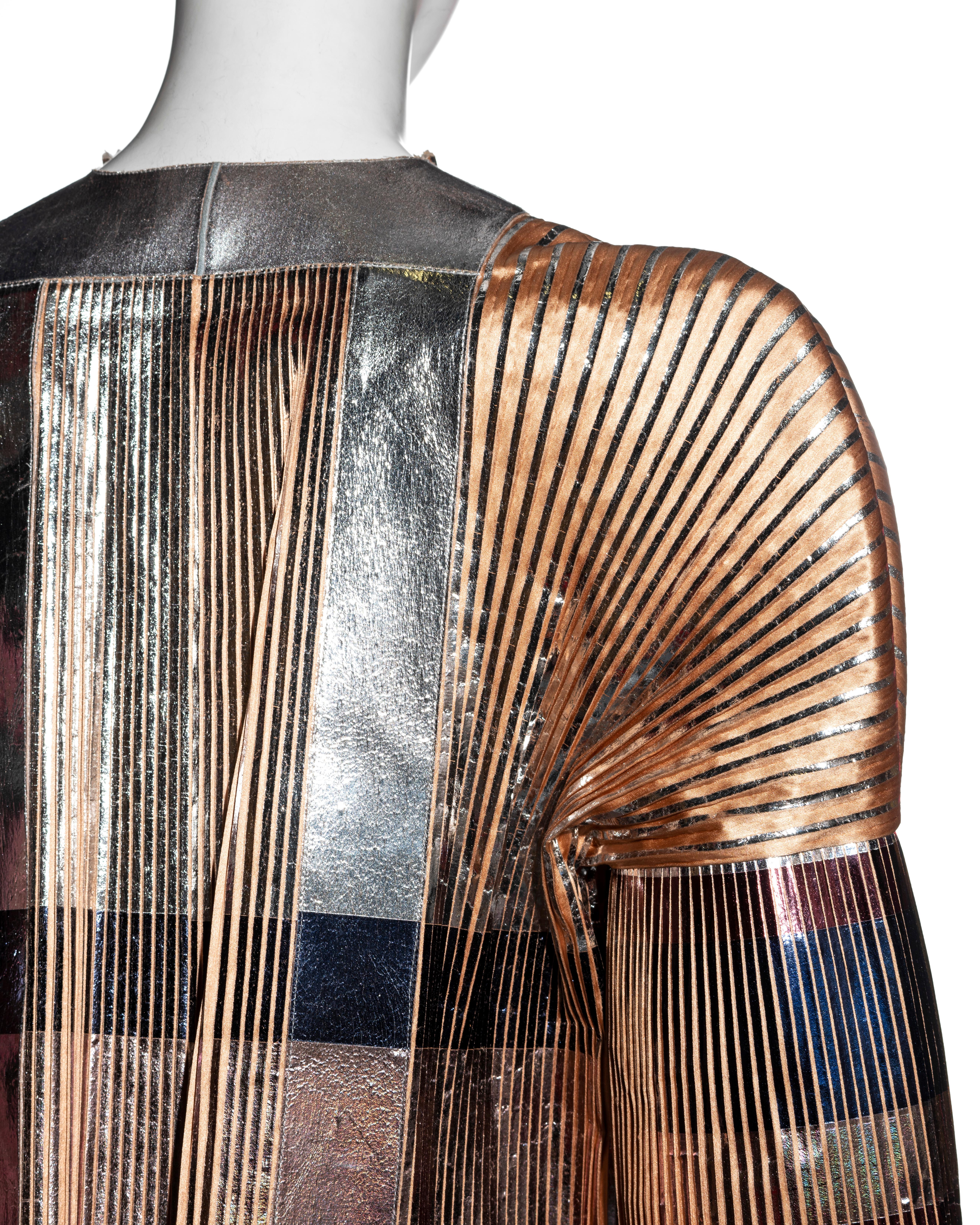 Balenciaga by Nicolas Ghesquière metallic silk pleated jacket, ss 2009  For Sale 4