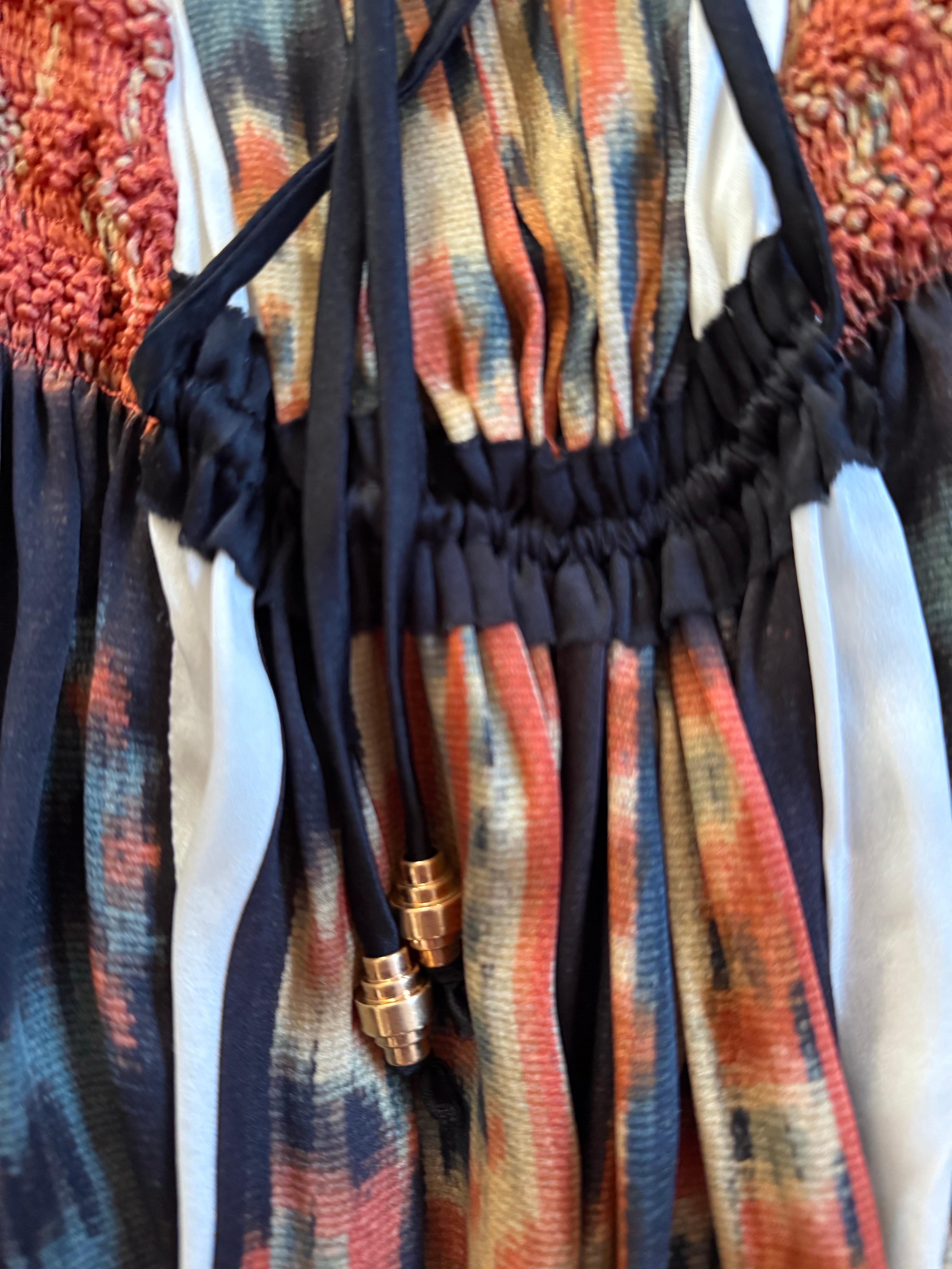 BALENCIAGA by Nicolas Ghesquière Rare Pre-Fall 2007 Robe babydoll en soie tie-dye en vente 6