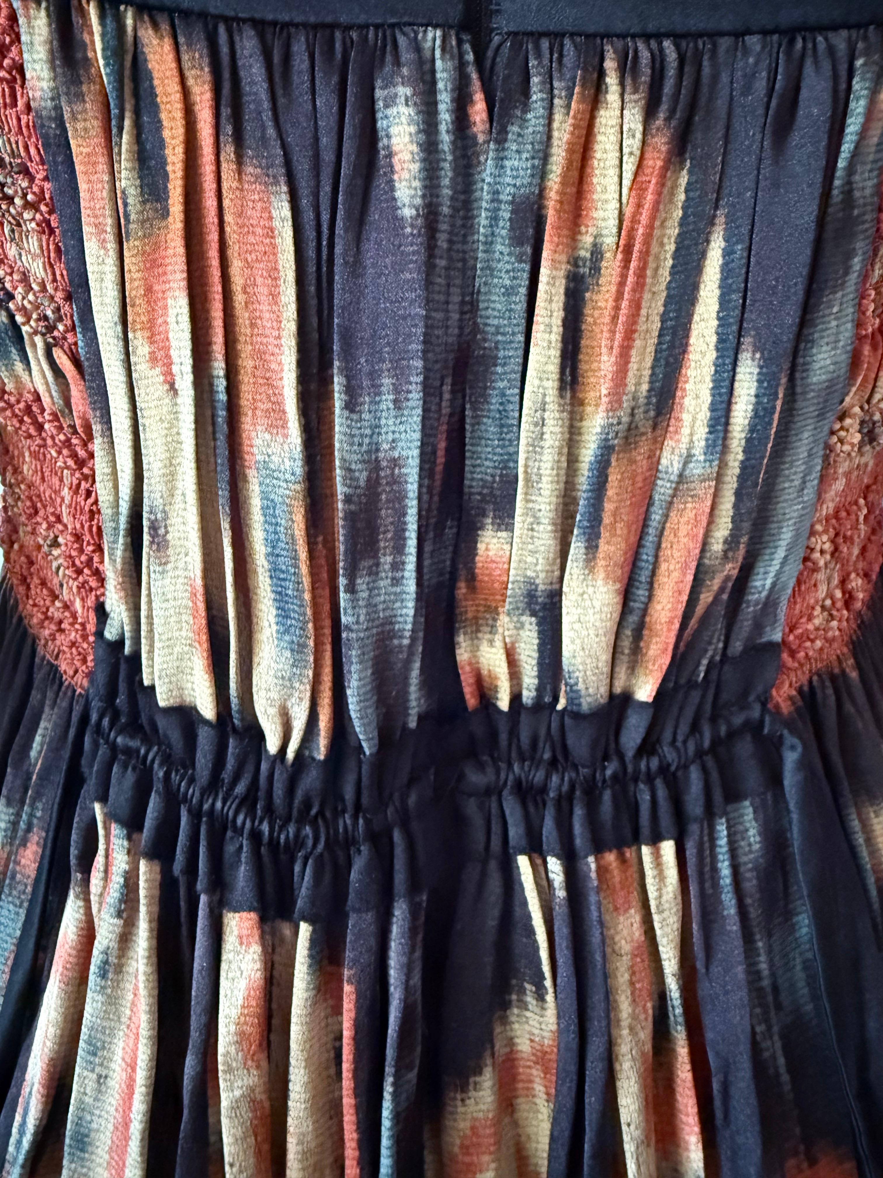 BALENCIAGA by Nicolas Ghesquière Rare Pre-Fall 2007 Robe babydoll en soie tie-dye en vente 2