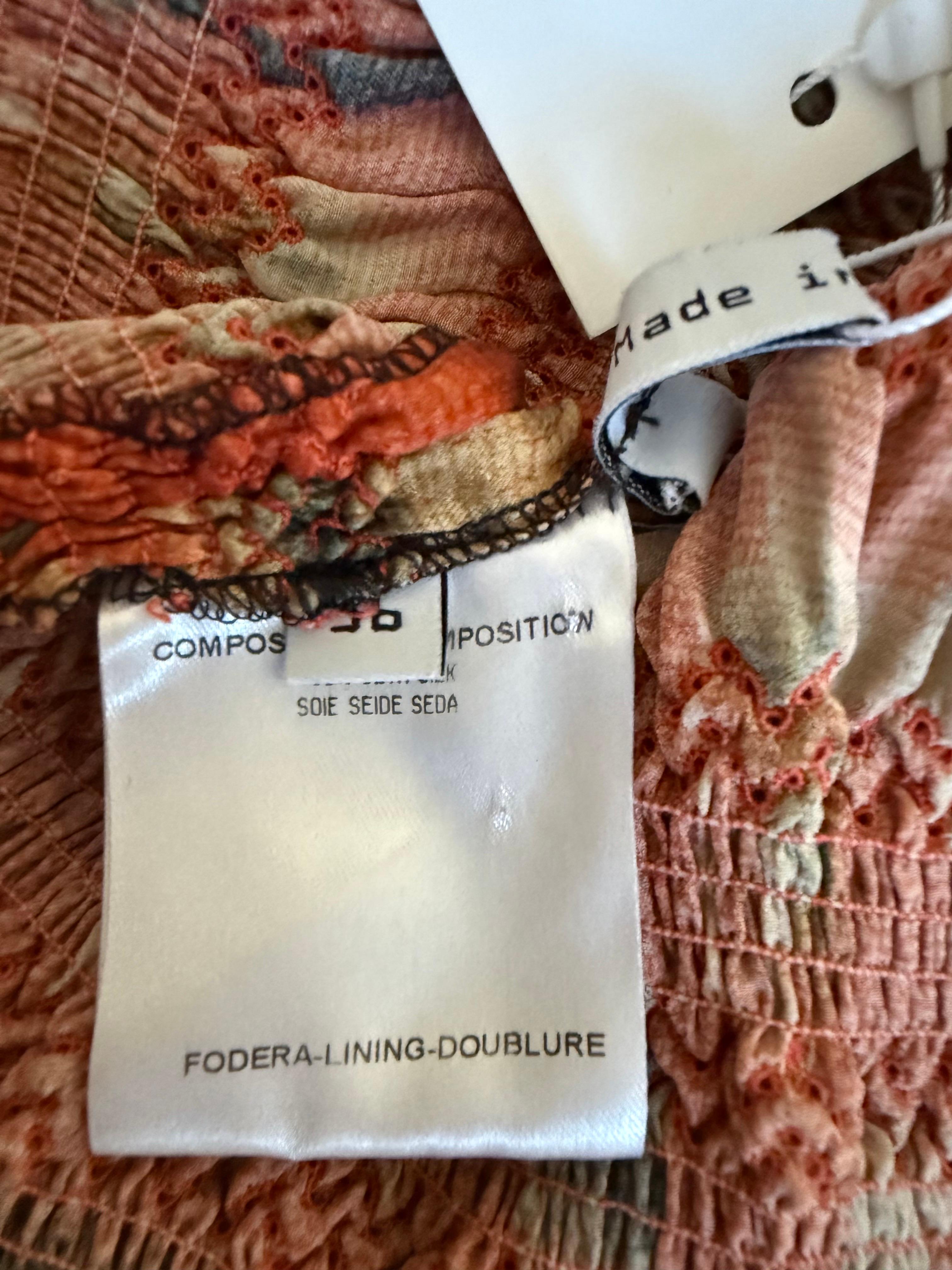 BALENCIAGA by Nicolas Ghesquière Rare Pre-Fall 2007 Robe babydoll en soie tie-dye en vente 3