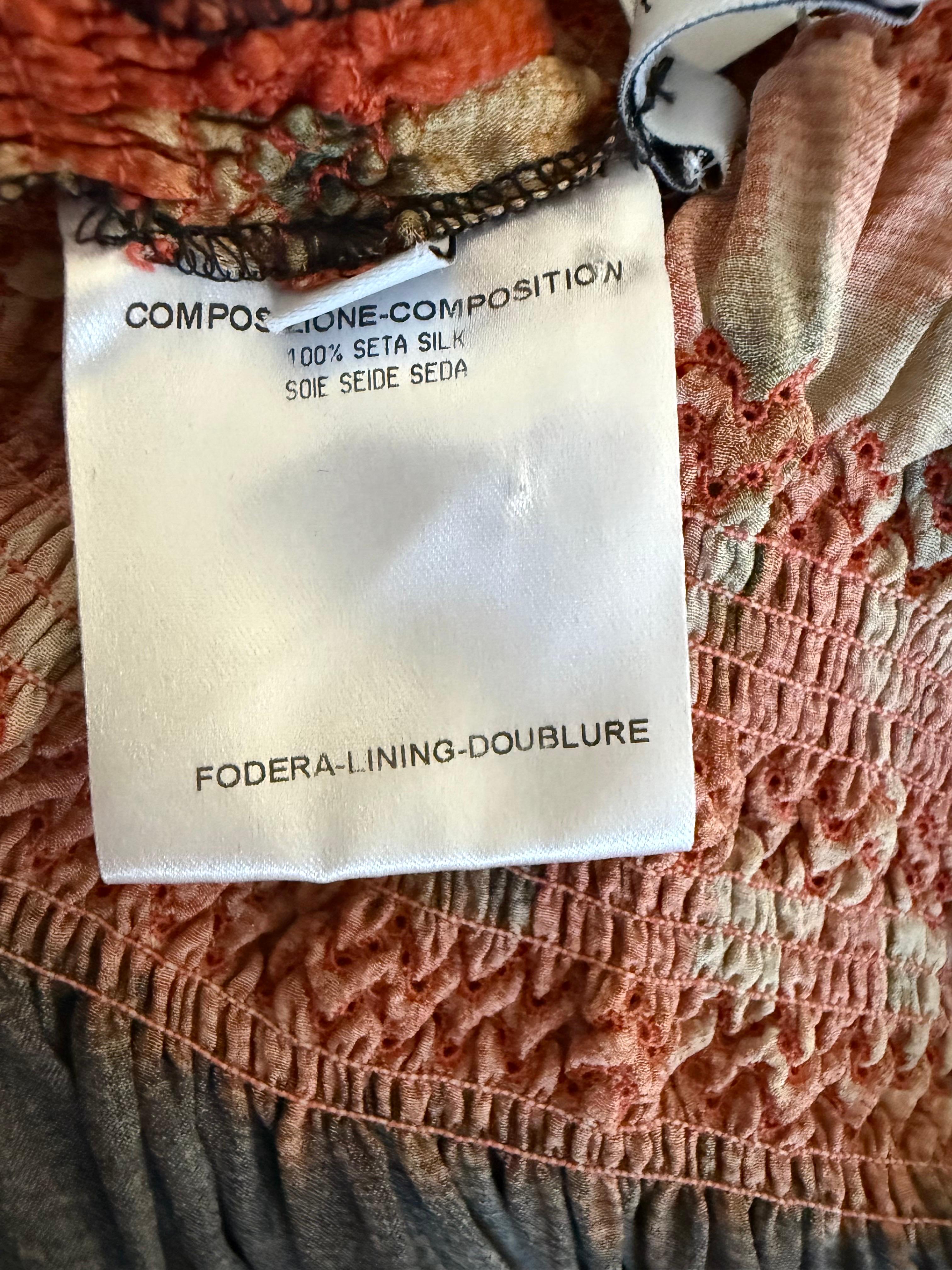 BALENCIAGA by Nicolas Ghesquière Rare Pre-Fall 2007 Robe babydoll en soie tie-dye en vente 4