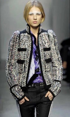 BALENCIAGA by Nicolas Ghesquière Runway F/W 2007 Pastel Bouclé Tweed Jacket