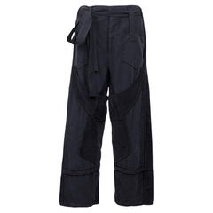 Balenciaga by Nicolas Ghesquiere S/S 2002 Black Cotton and Corduroy Cargo Pants