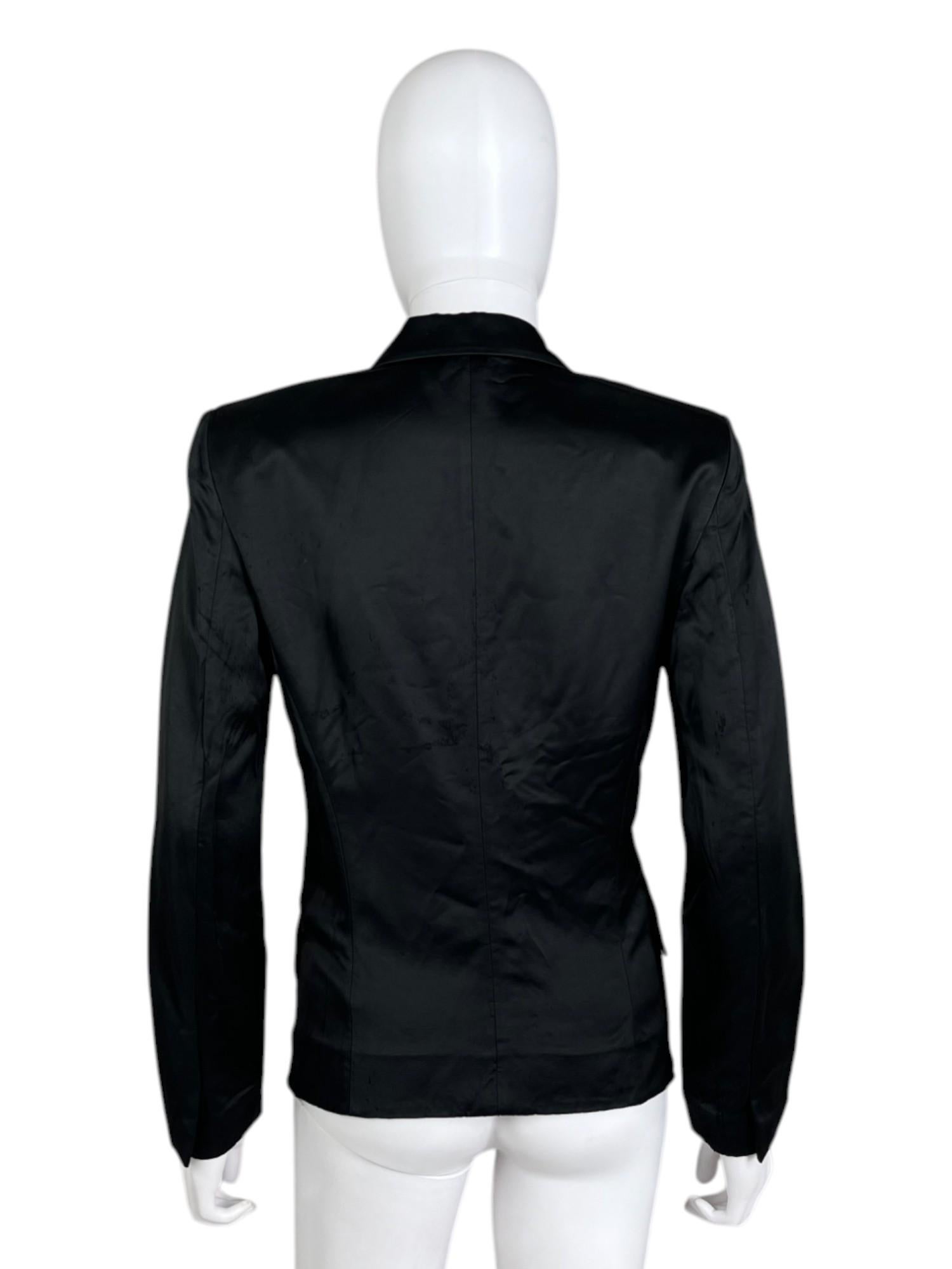 Balenciaga by Nicolas Ghesquière S/S 2007 Black Distressed Viscosa Blazer en Bueno estado para la venta en Caserta, IT