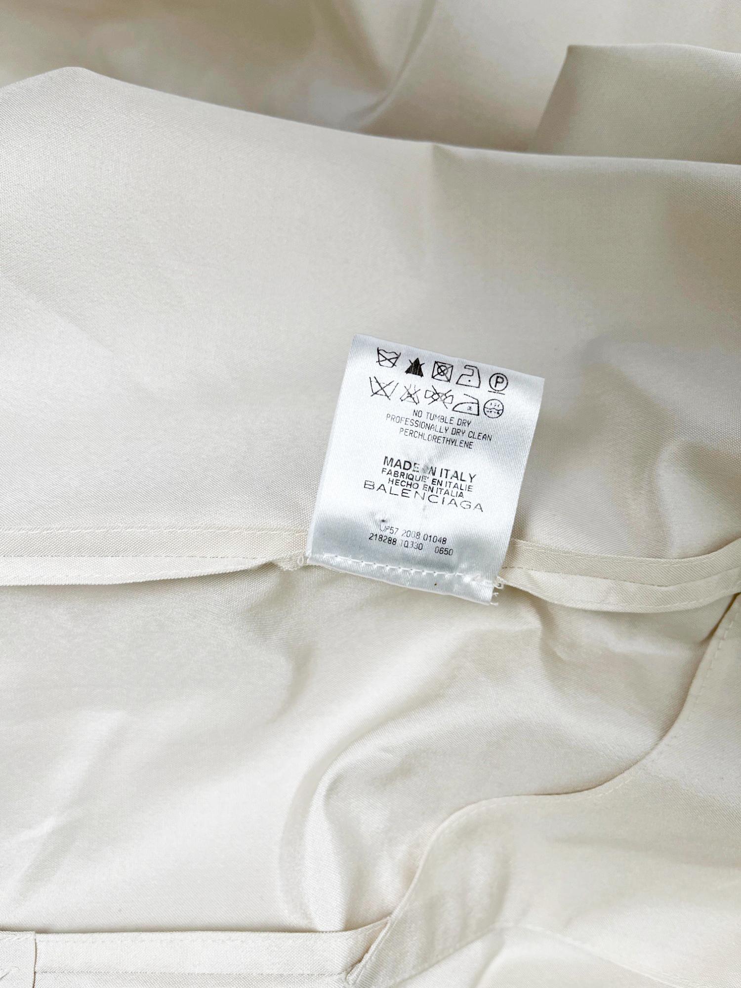 Balenciaga by Nicolas Ghesquière S/S 2009 Kimono asymétrique à panneaux blancs en vente 6