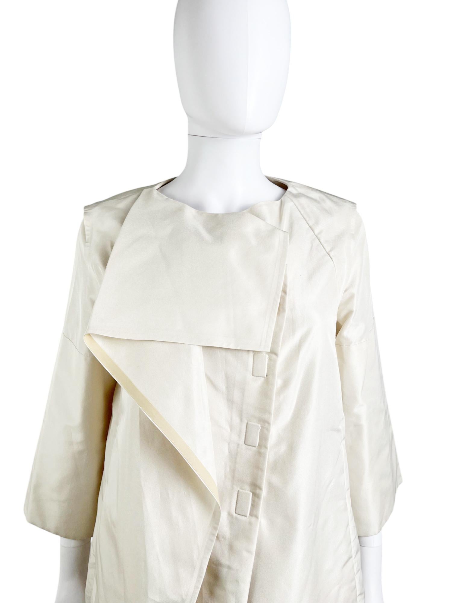 Balenciaga by Nicolas Ghesquière S/S 2009 Kimono asymétrique à panneaux blancs Pour femmes en vente