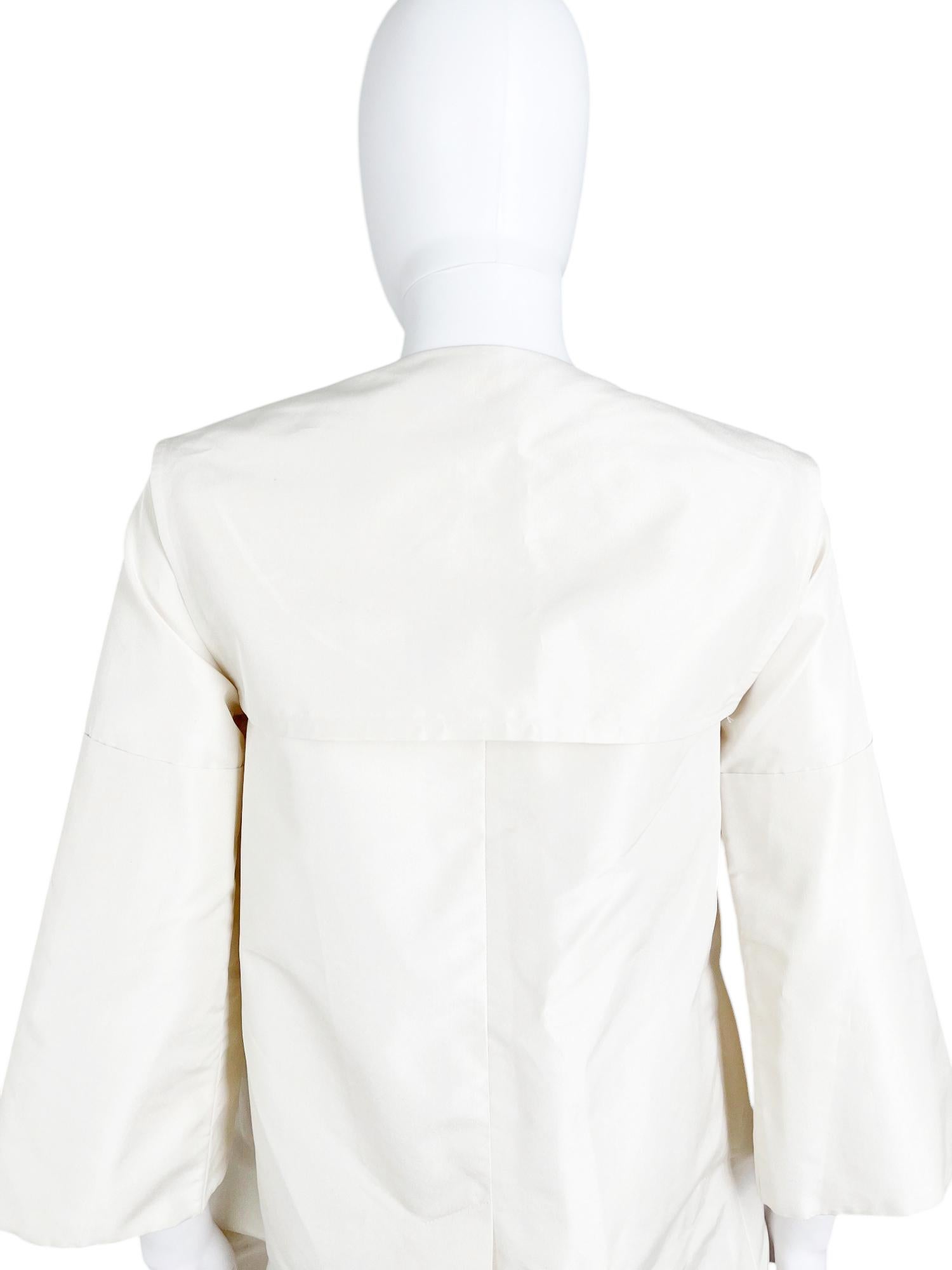 Balenciaga by Nicolas Ghesquière S/S 2009 Kimono asymétrique à panneaux blancs en vente 3