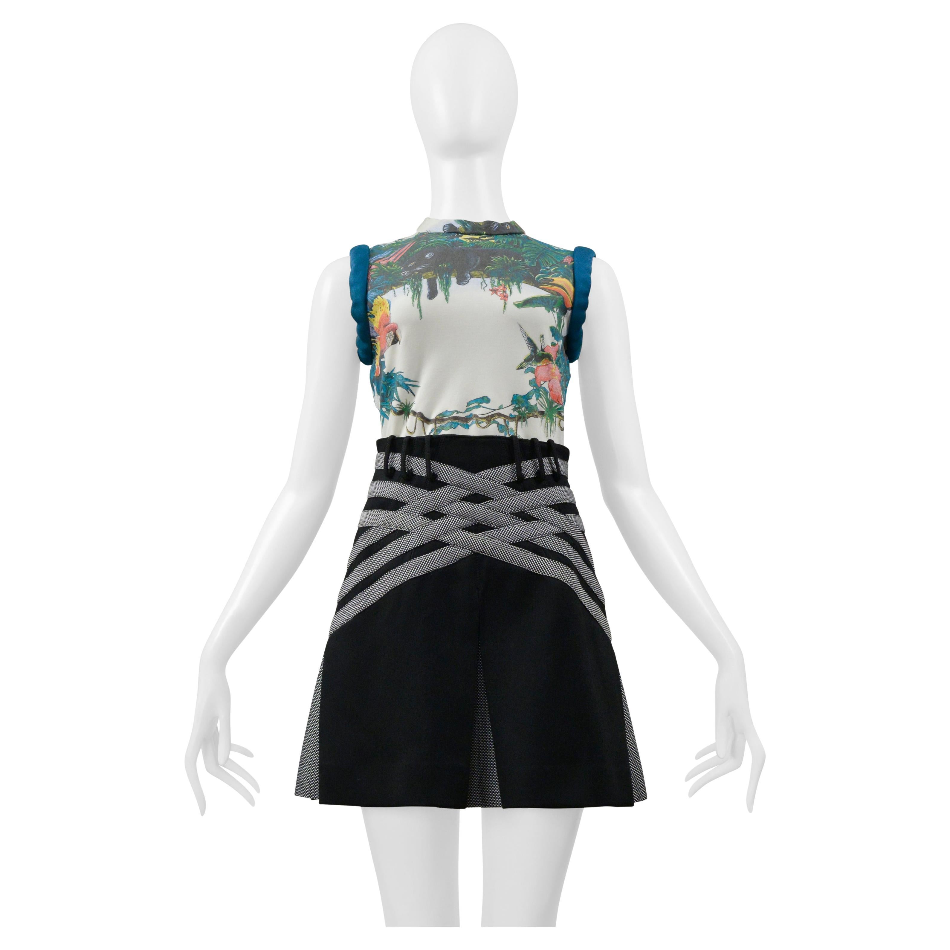 Balenciaga By Nicolas Ghesquiere Scuba Top & Skirt 2003 For Sale