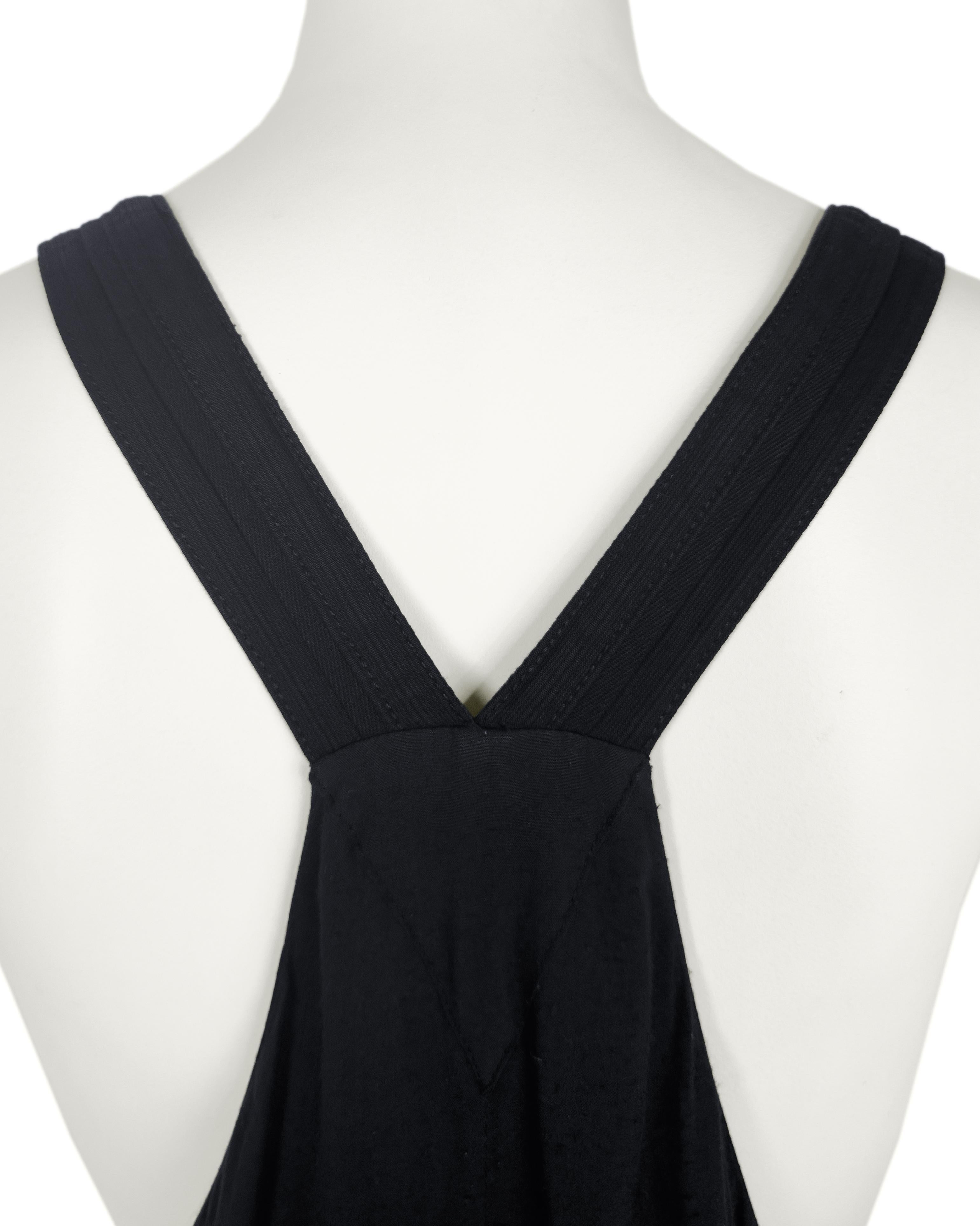 Balenciaga by Nicolas Ghesquiere Spring 2002 Black Ruched Cargo Dress For Sale 4