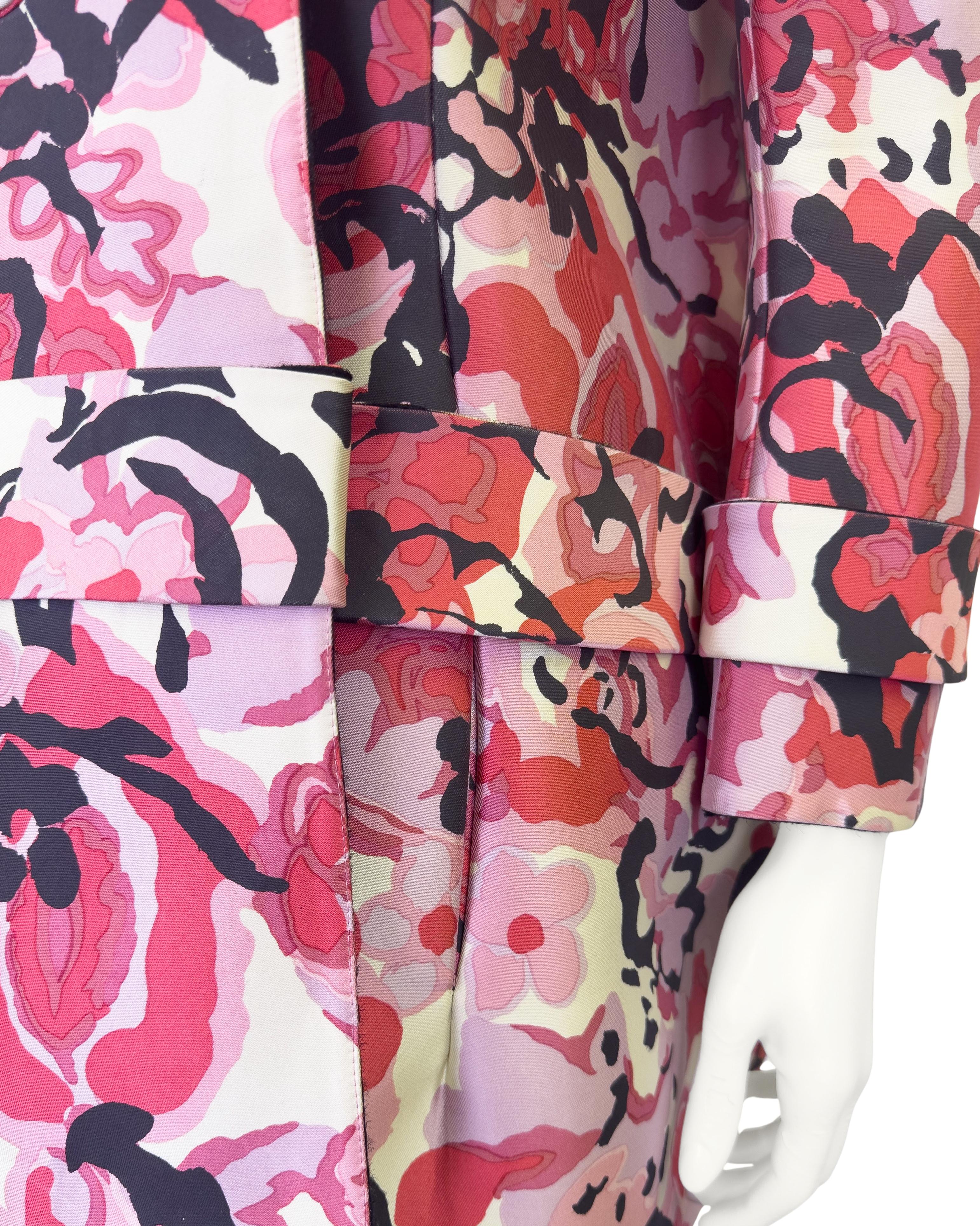 Balenciaga by Nicolas Ghesquière Spring 2008 Floral Neoprene Sculpted Coat Dress For Sale 6