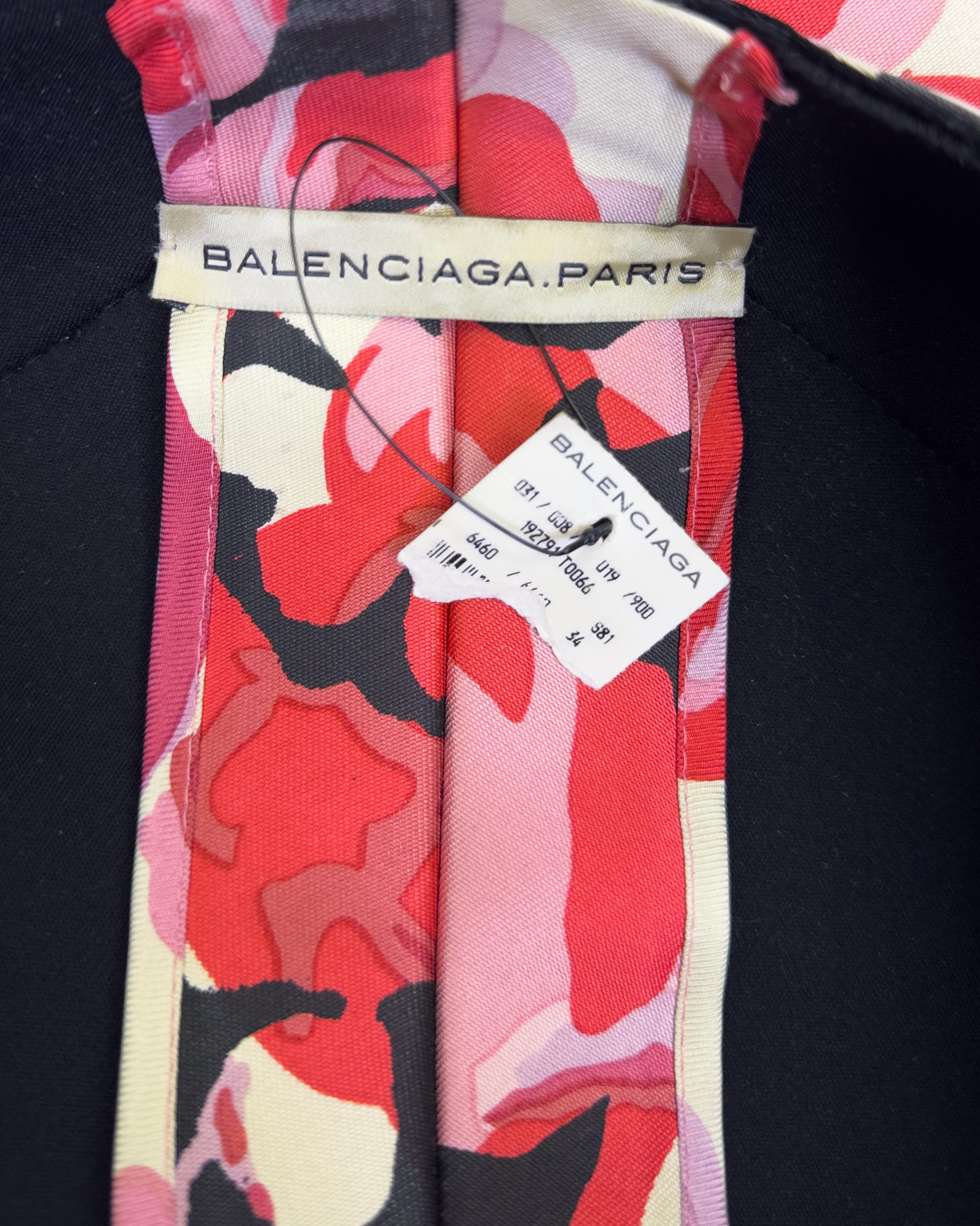 Balenciaga by Nicolas Ghesquière Spring 2008 Floral Neoprene Sculpted Coat Dress For Sale 8