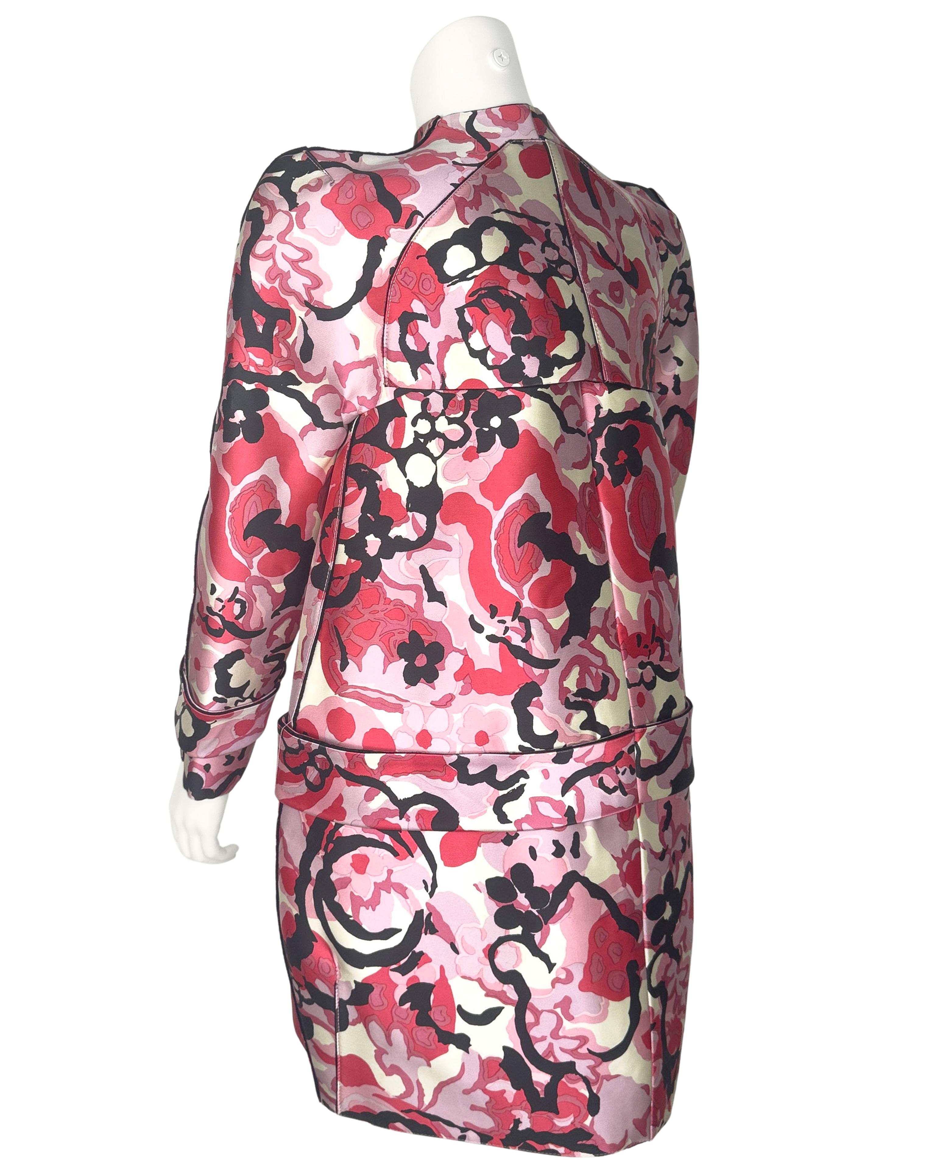 Women's Balenciaga by Nicolas Ghesquière Spring 2008 Floral Neoprene Sculpted Coat Dress For Sale