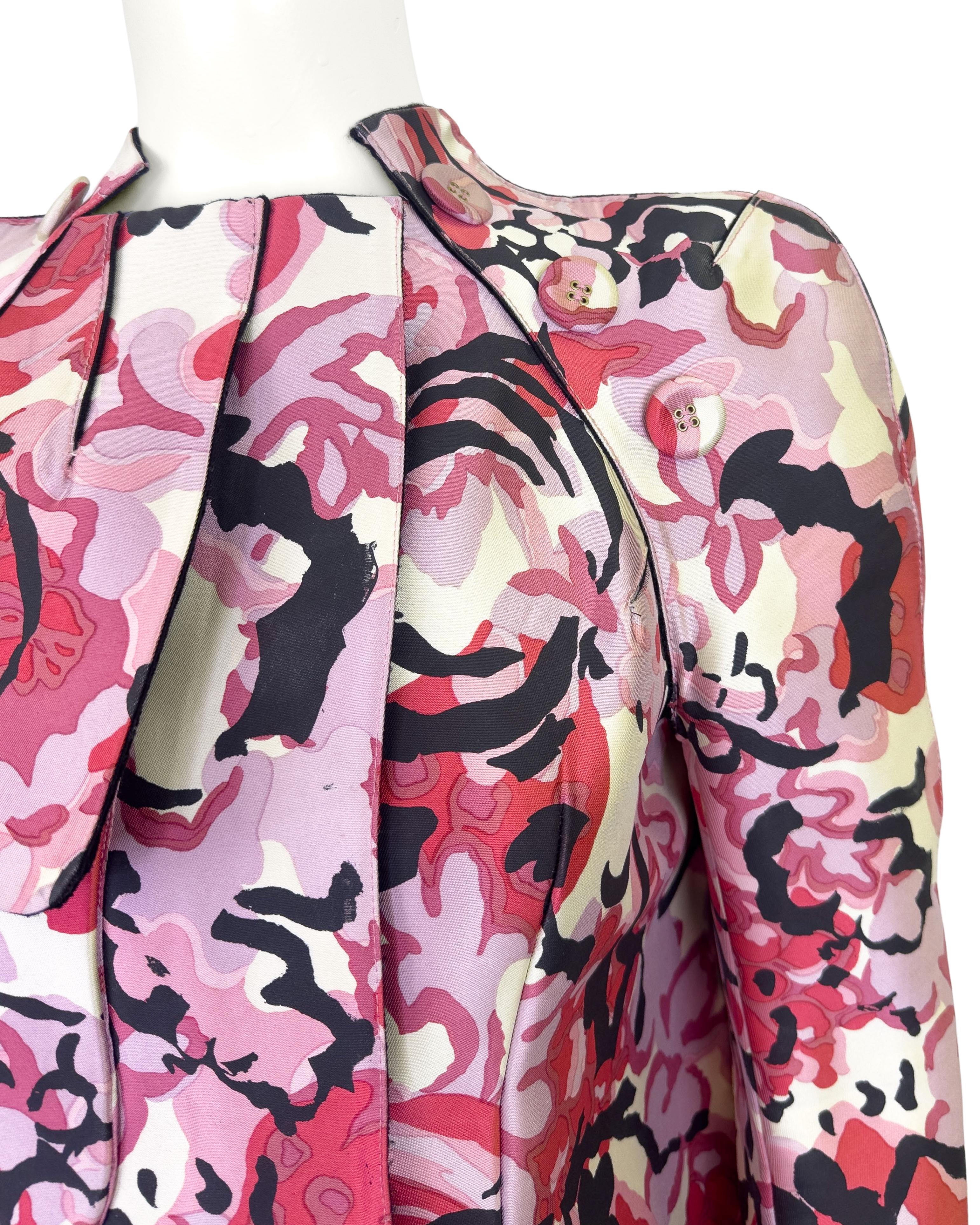 Balenciaga by Nicolas Ghesquière Spring 2008 Floral Neoprene Sculpted Coat Dress For Sale 2