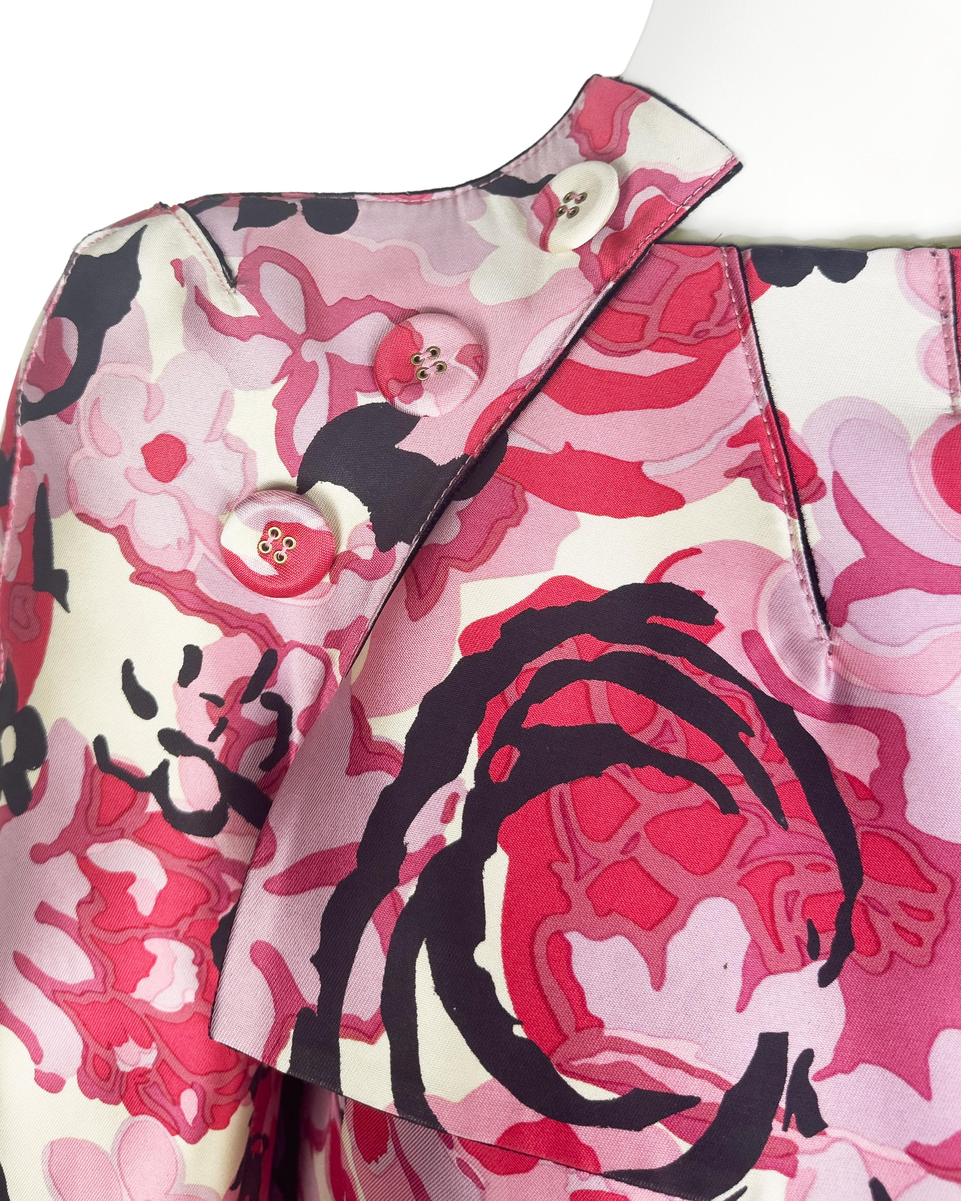 Balenciaga by Nicolas Ghesquière Spring 2008 Floral Neoprene Sculpted Coat Dress For Sale 4