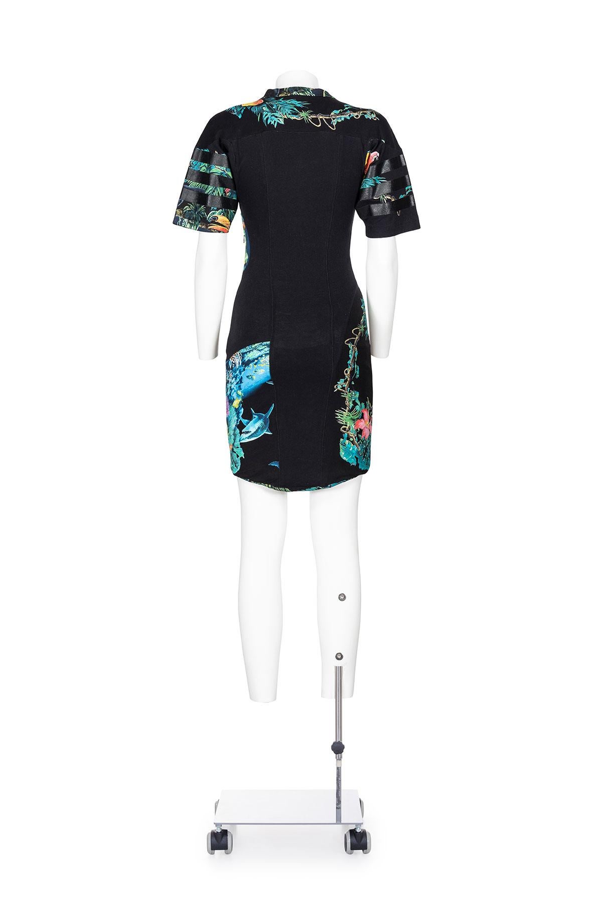 Gray BALENCIAGA BY NICOLAS GHESQUIÈRE SS 03 iconic and rare printed dress in vendita