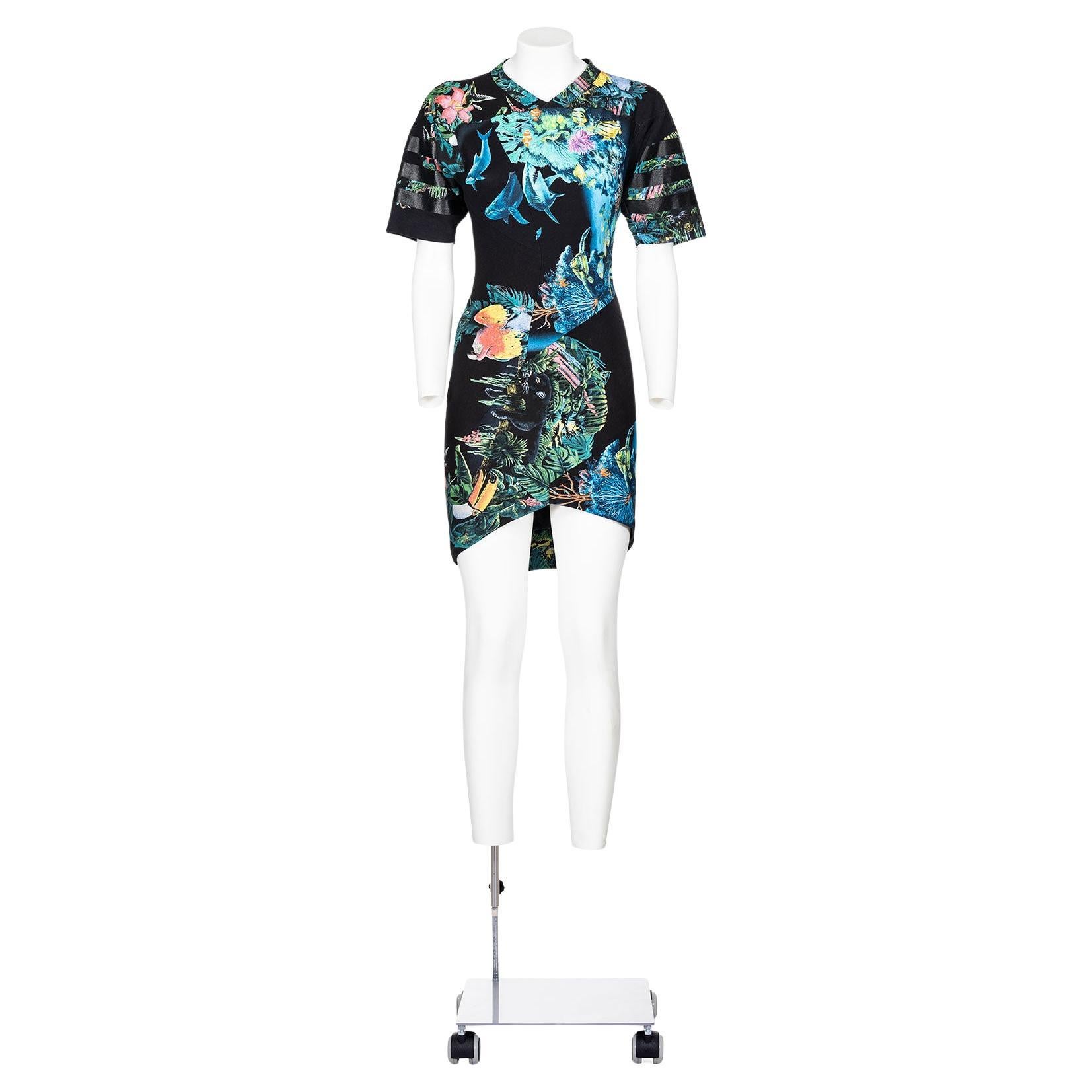 BALENCIAGA BY NICOLAS GHESQUIÈRE SS 03 iconic and rare printed dress For Sale
