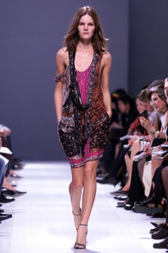 Balenciaga by Nicolas Ghesquière SS 2002 Patchwork Silk Floral Chiffon Dress