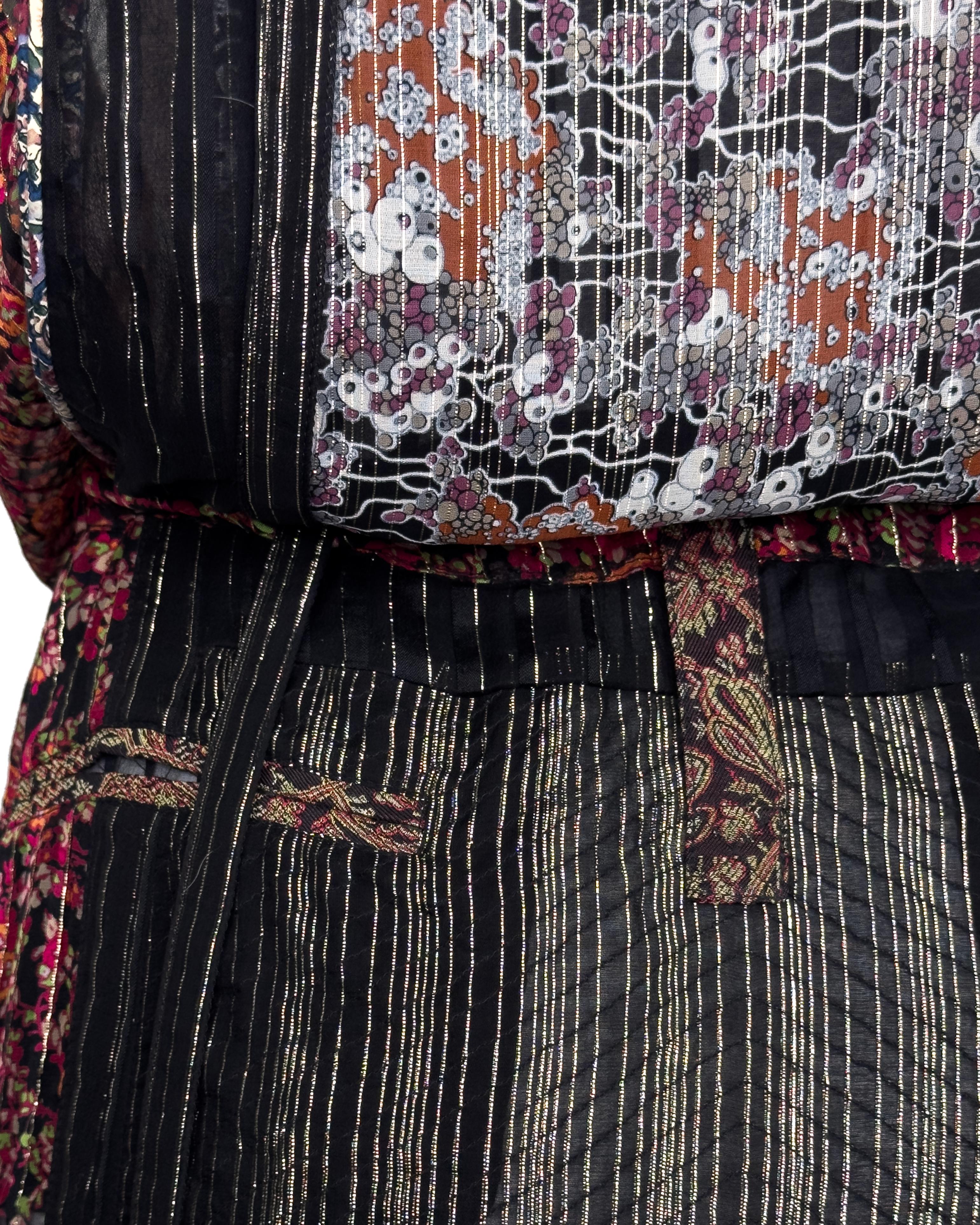 Balenciaga by Nicolas Ghesquière SS 2002 Patchwork Silk Floral Chiffon Dress 1