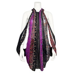 Balenciaga by Nicolas Ghesquière SS 2002 Patchwork Silk Floral Chiffon Dress