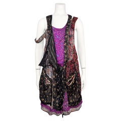 Balenciaga by Nicolas Ghesquière SS 2002 Patchwork Silk Floral Chiffon Dress