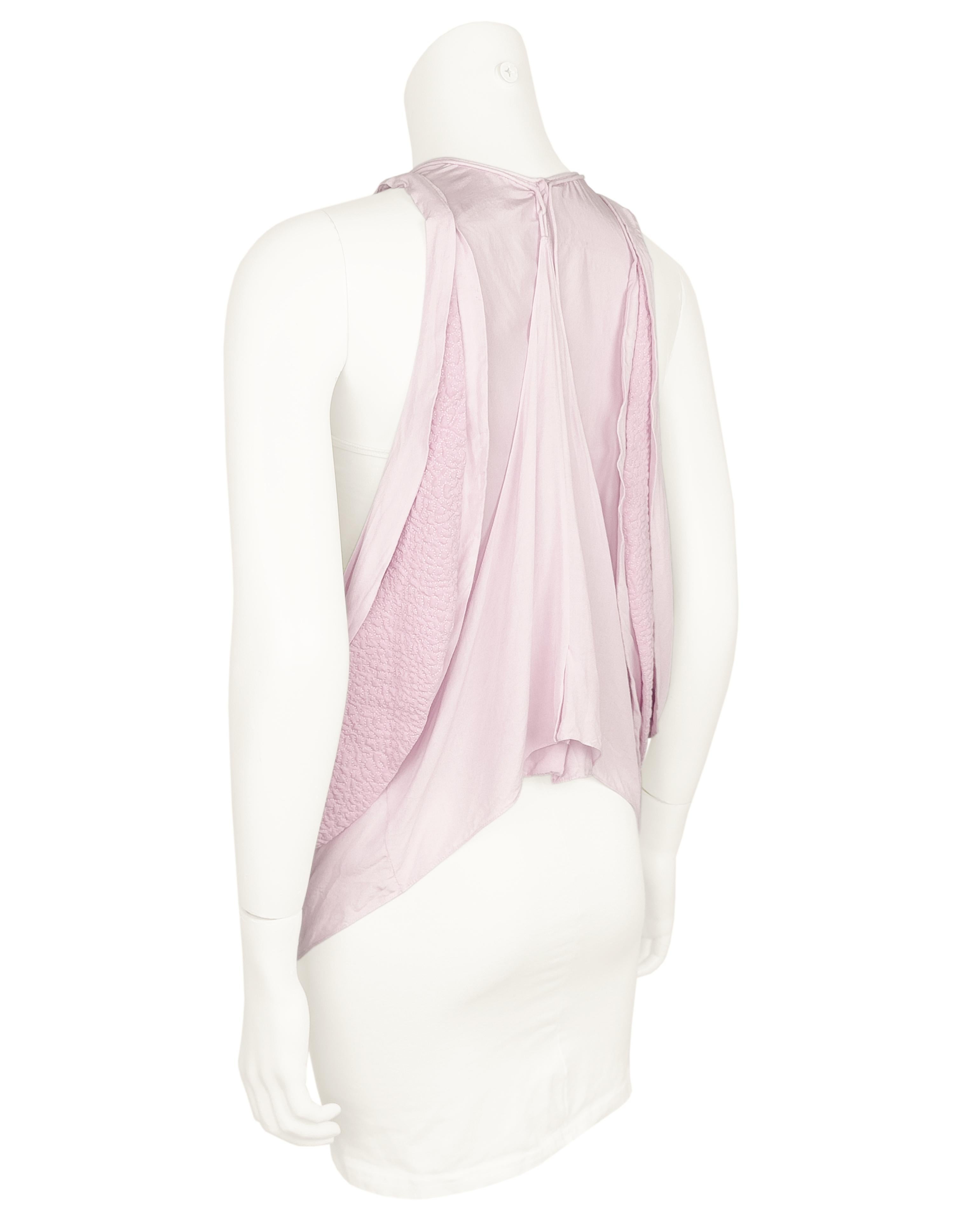 Balenciaga by Nicolas Ghesquière SS 2002 Runway Pink Sculptural Draped Top 1