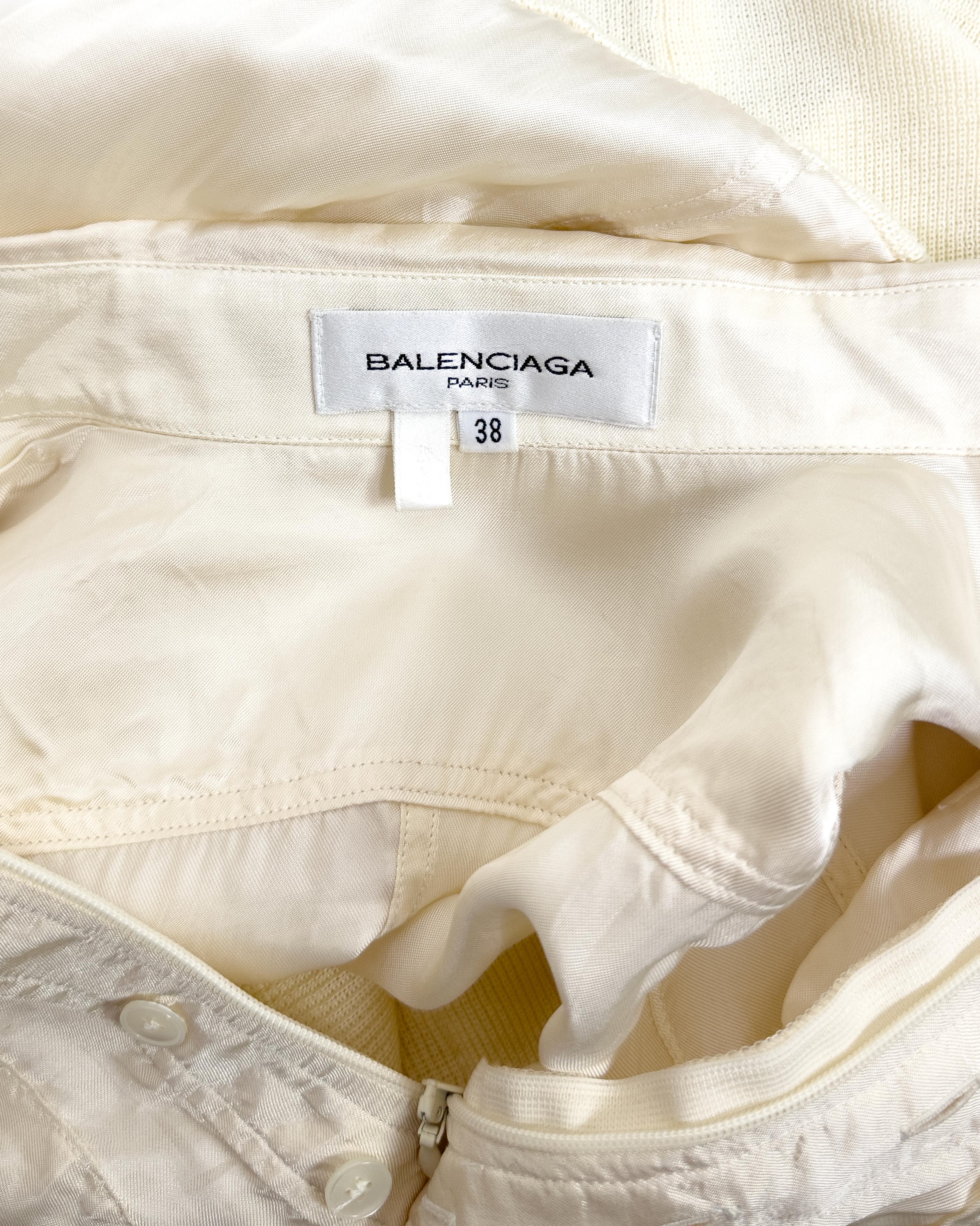 Balenciaga by Nicolas Ghesquière SS 2003 Cropped Satin Scuba Top 4