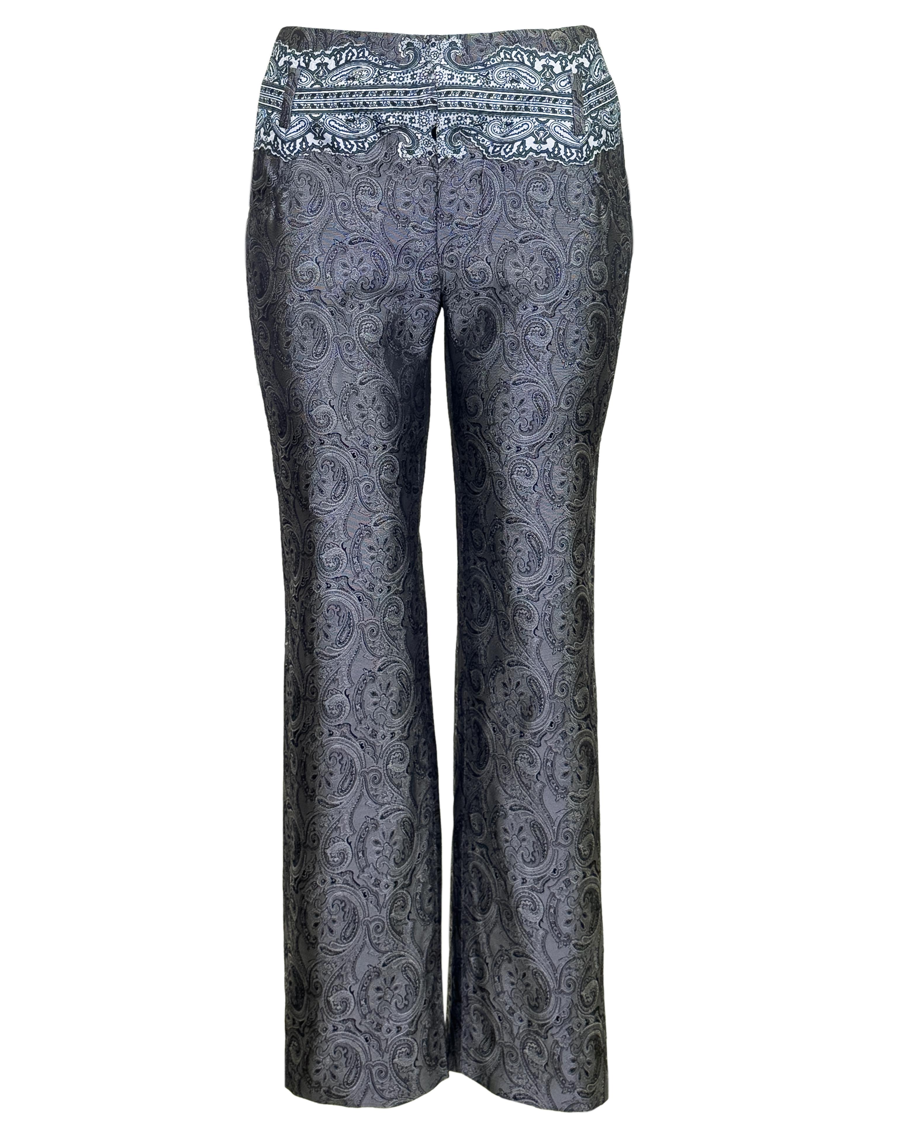 Balenciaga by Nicolas Ghesquière SS 2006 Runway Baroque Silk Jacquard Pant Suit 5