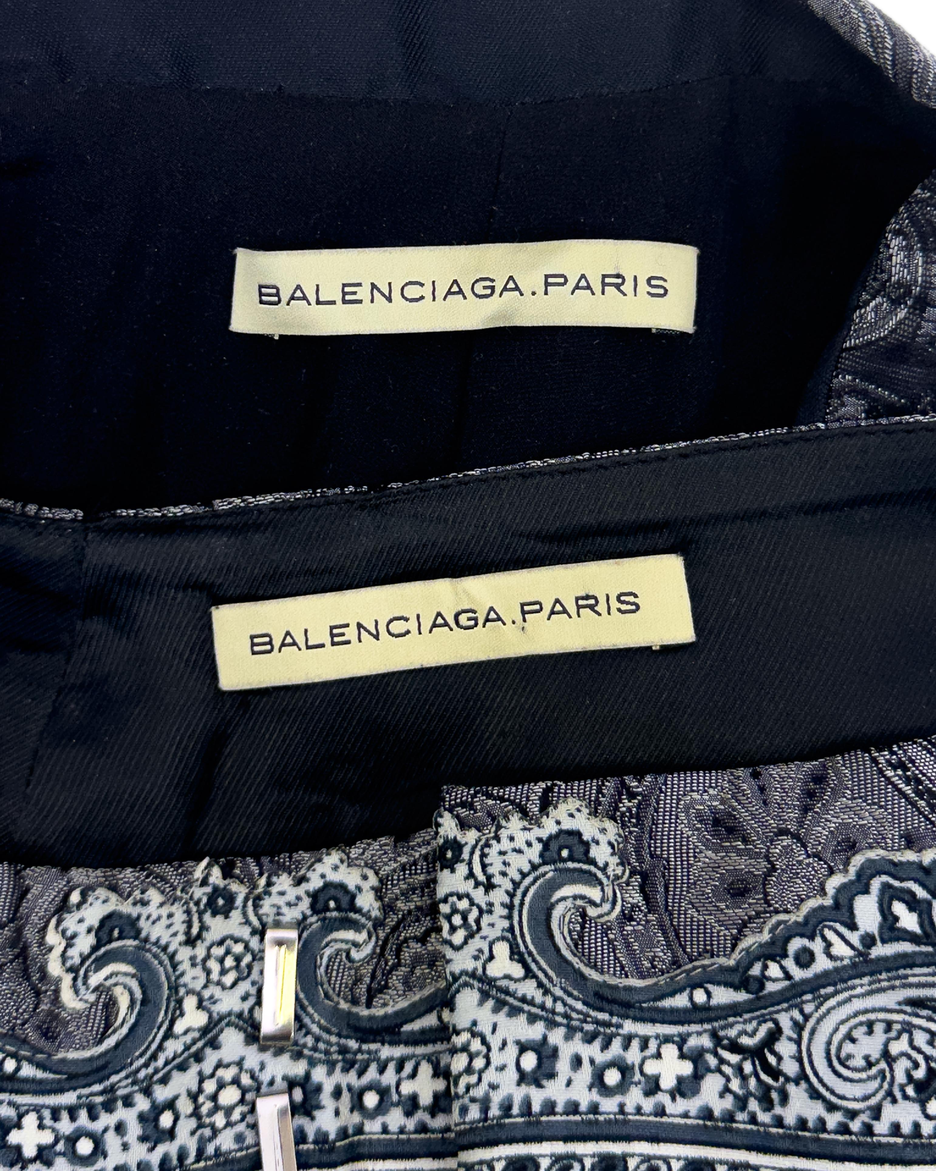 Balenciaga by Nicolas Ghesquière SS 2006 Runway Baroque Silk Jacquard Pant Suit 7