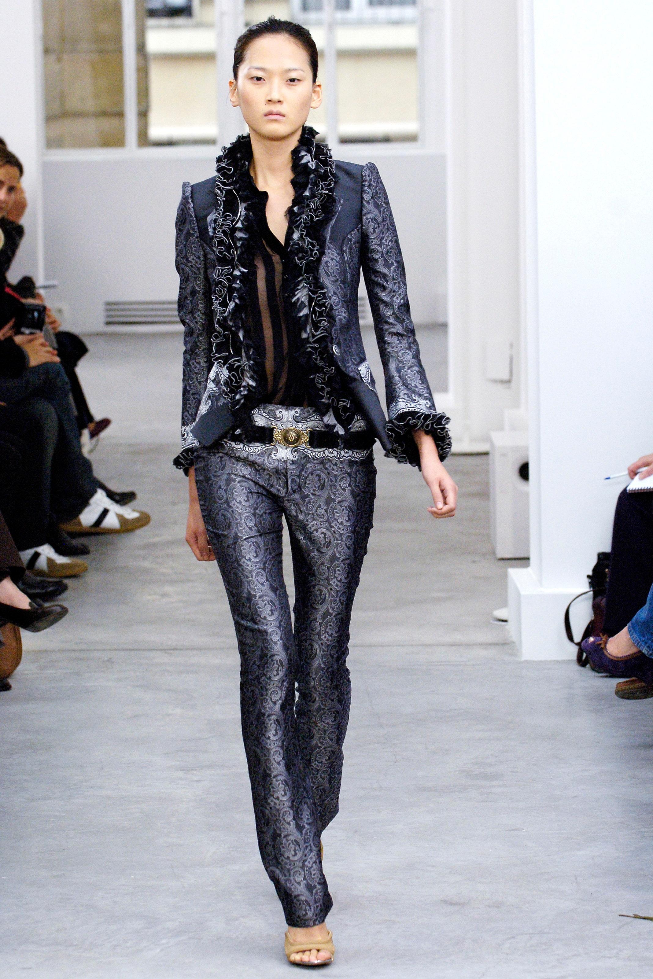 Balenciaga by Nicolas Ghesquière SS 2006 Runway Baroque Silk Jacquard Pant Suit 1