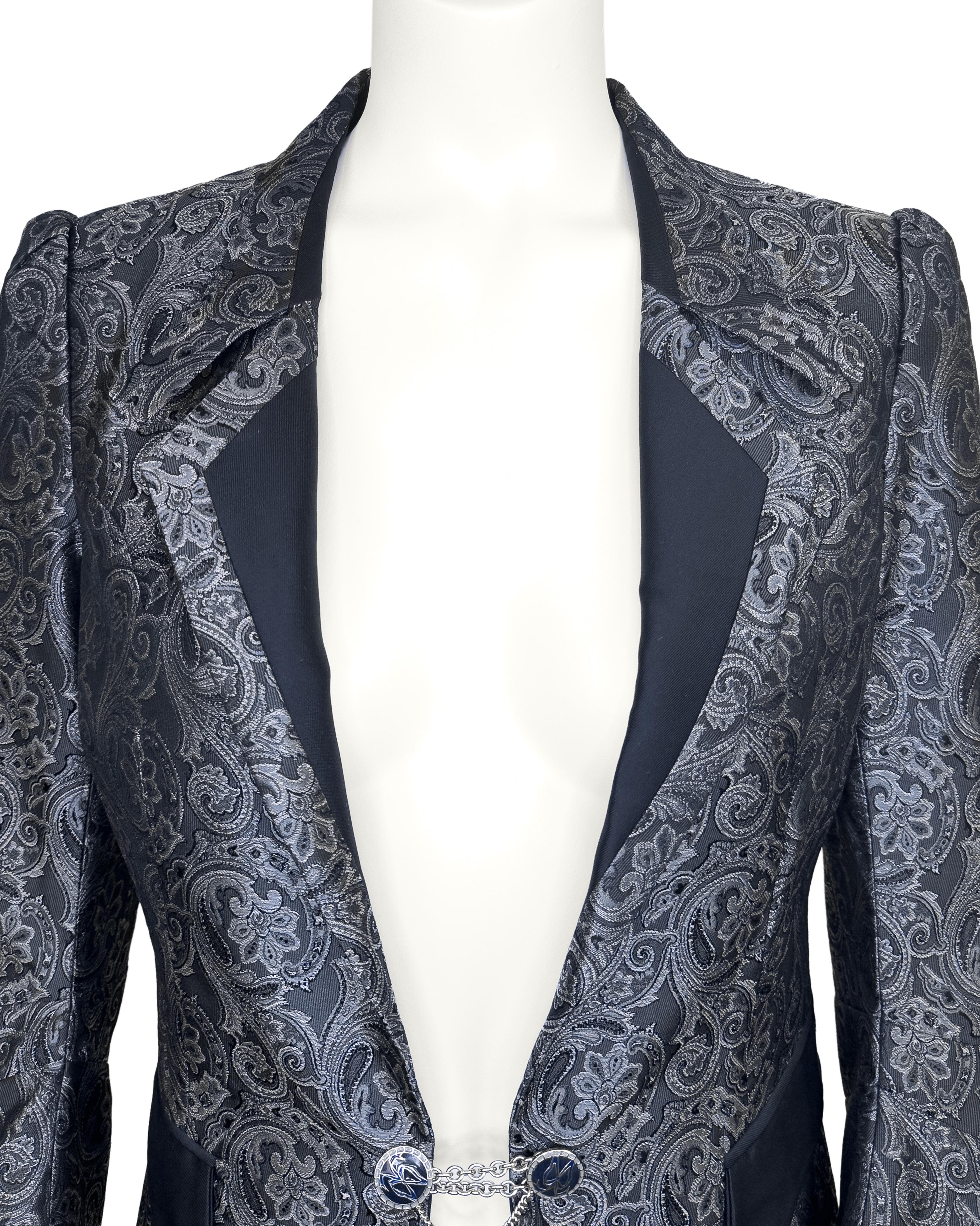 Balenciaga by Nicolas Ghesquière SS 2006 Runway Baroque Silk Jacquard Pant Suit 4