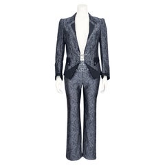 Balenciaga by Nicolas Ghesquière SS 2006 Runway Baroque Silk Jacquard Pant Suit