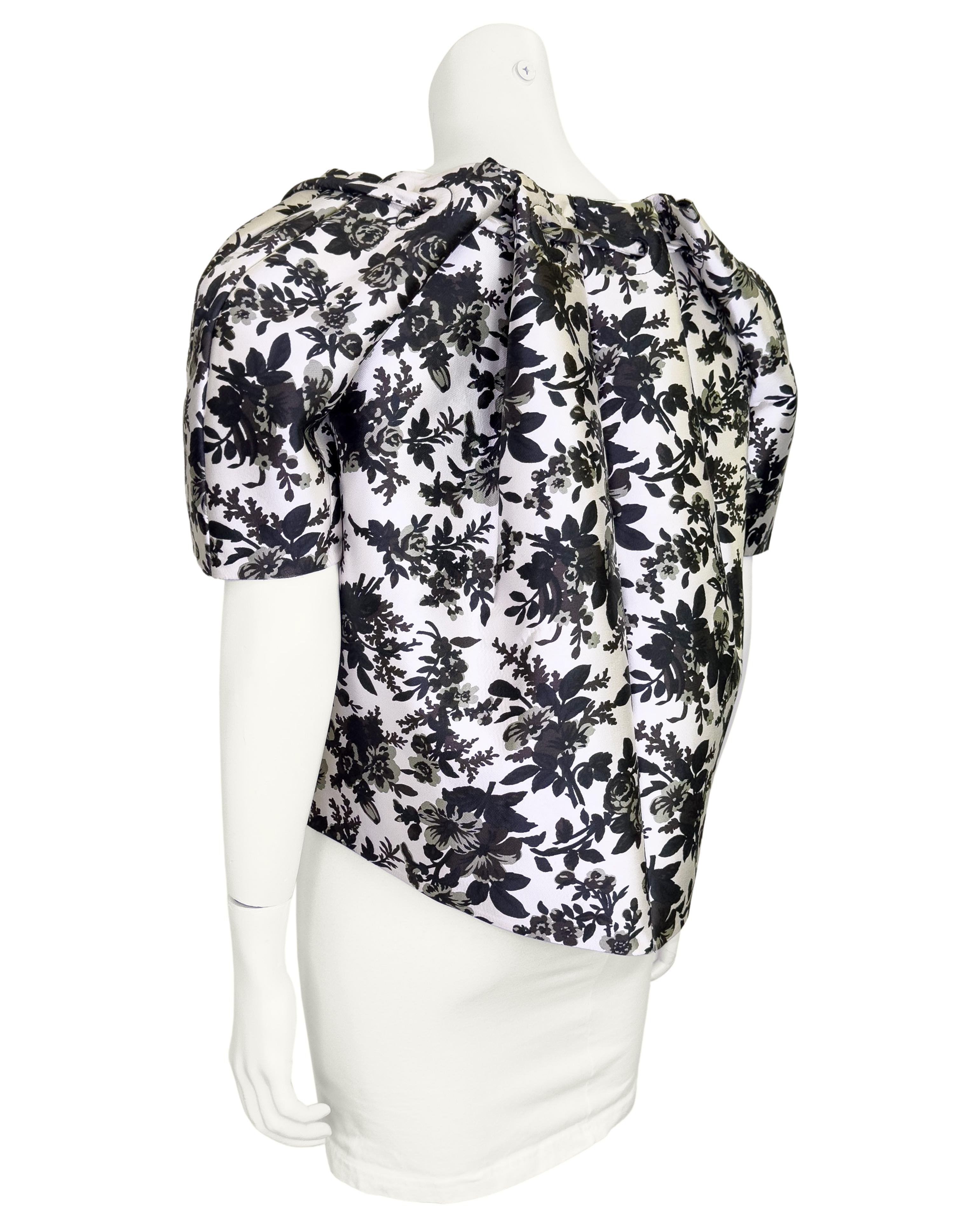 Donna Balenciaga by Nicolas Ghesquiere SS 2008 Giacca floreale in seta e neoprene / Top in vendita