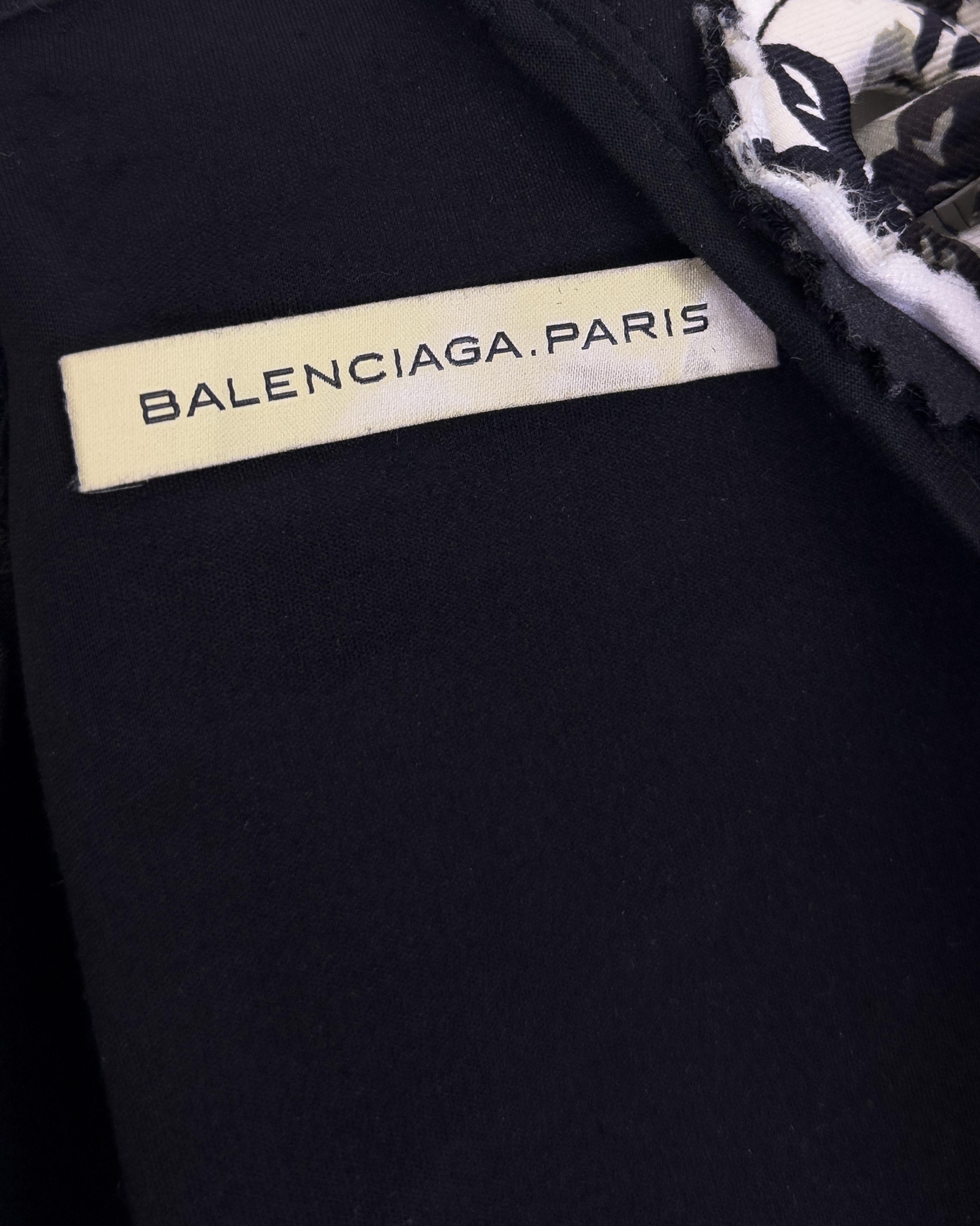 Balenciaga by Nicolas Ghesquiere SS 2008 Giacca floreale in seta e neoprene / Top in vendita 5