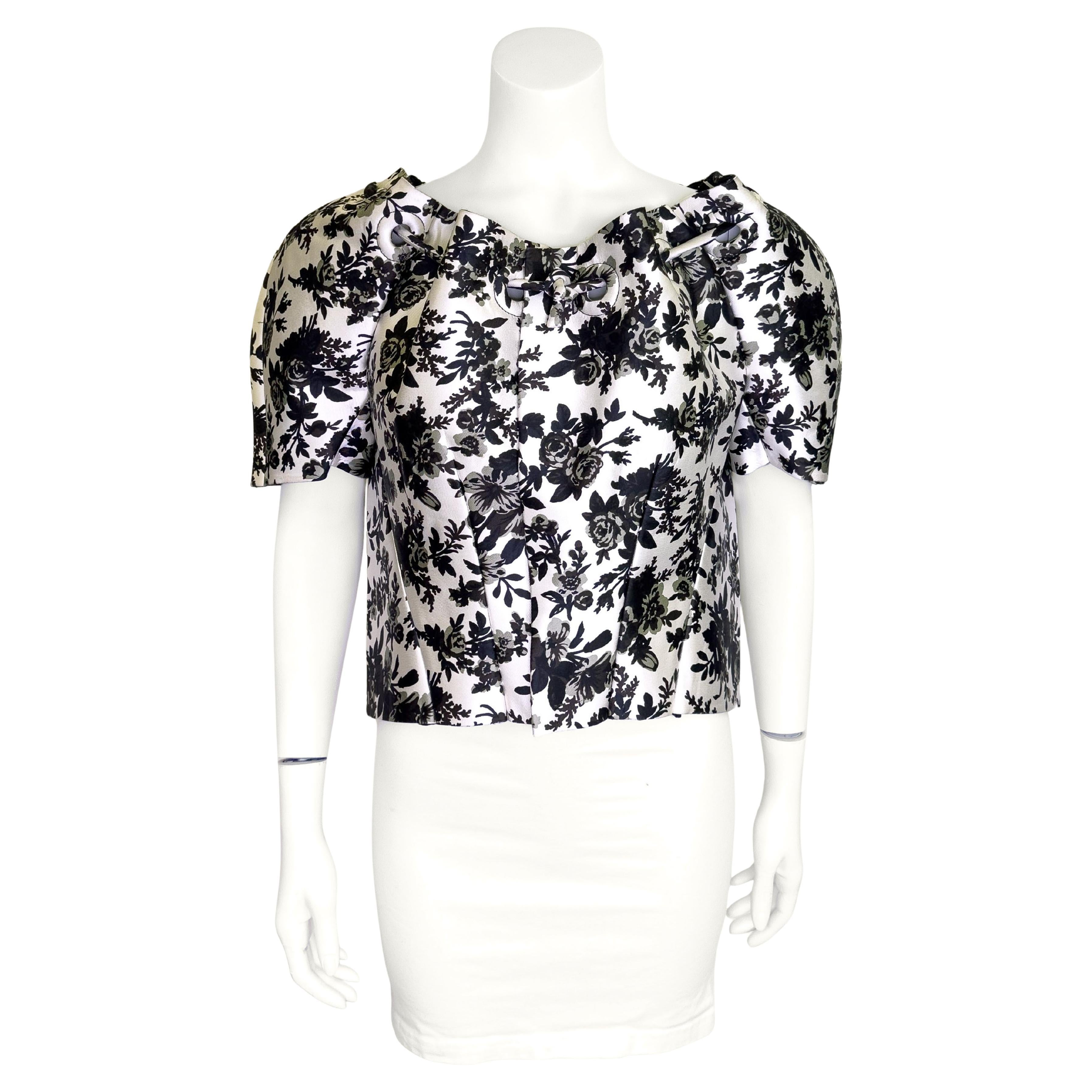 Balenciaga by Nicolas Ghesquiere SS 2008 Floral Silk Neoprene Sculpted Jacket
