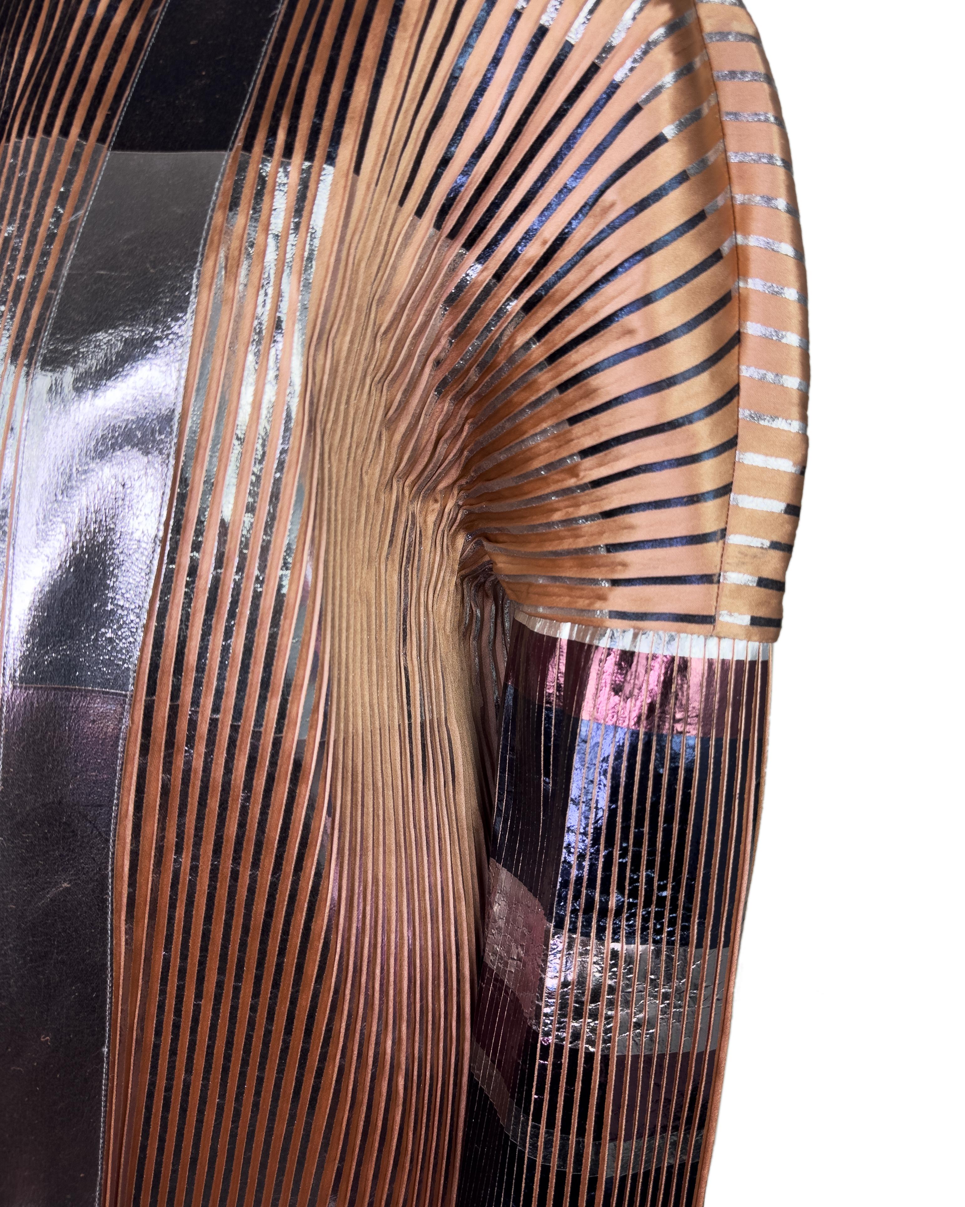 Balenciaga by Nicolas Ghesquière SS 2009 Runway Metallic Pleated Jacket For Sale 1