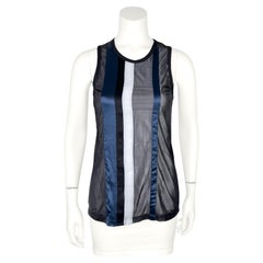 Balenciaga by Nicolas Ghesquière SS 2010 Runway Striped Semi Sheer Tank Top